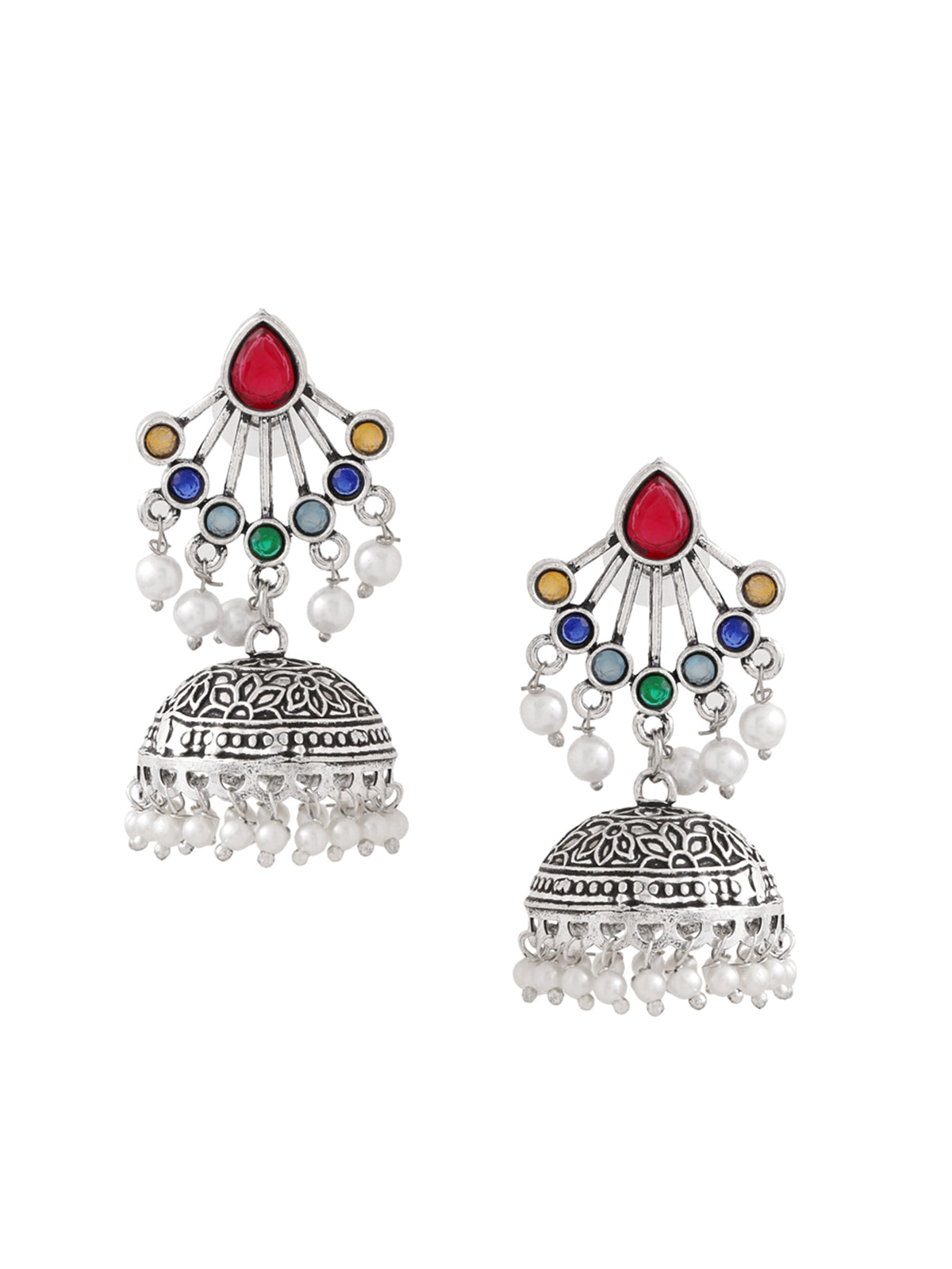 Yellow Chimes jhumka earrings - lightweight for daily wear