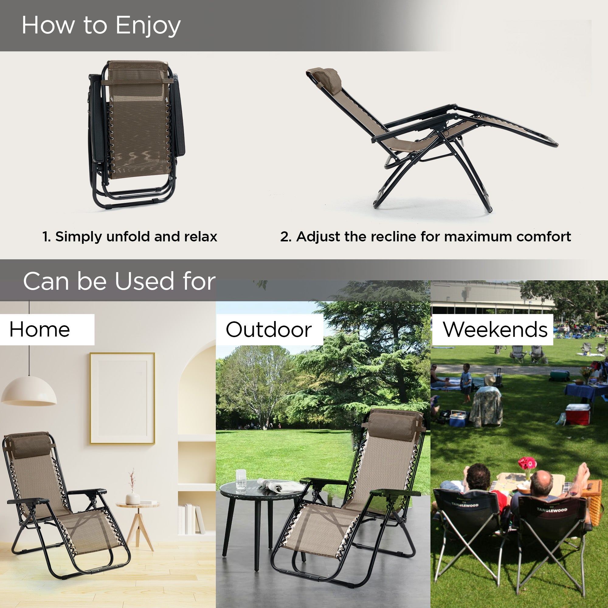 UMAI Recliner Chair - Portable Chair for Camping