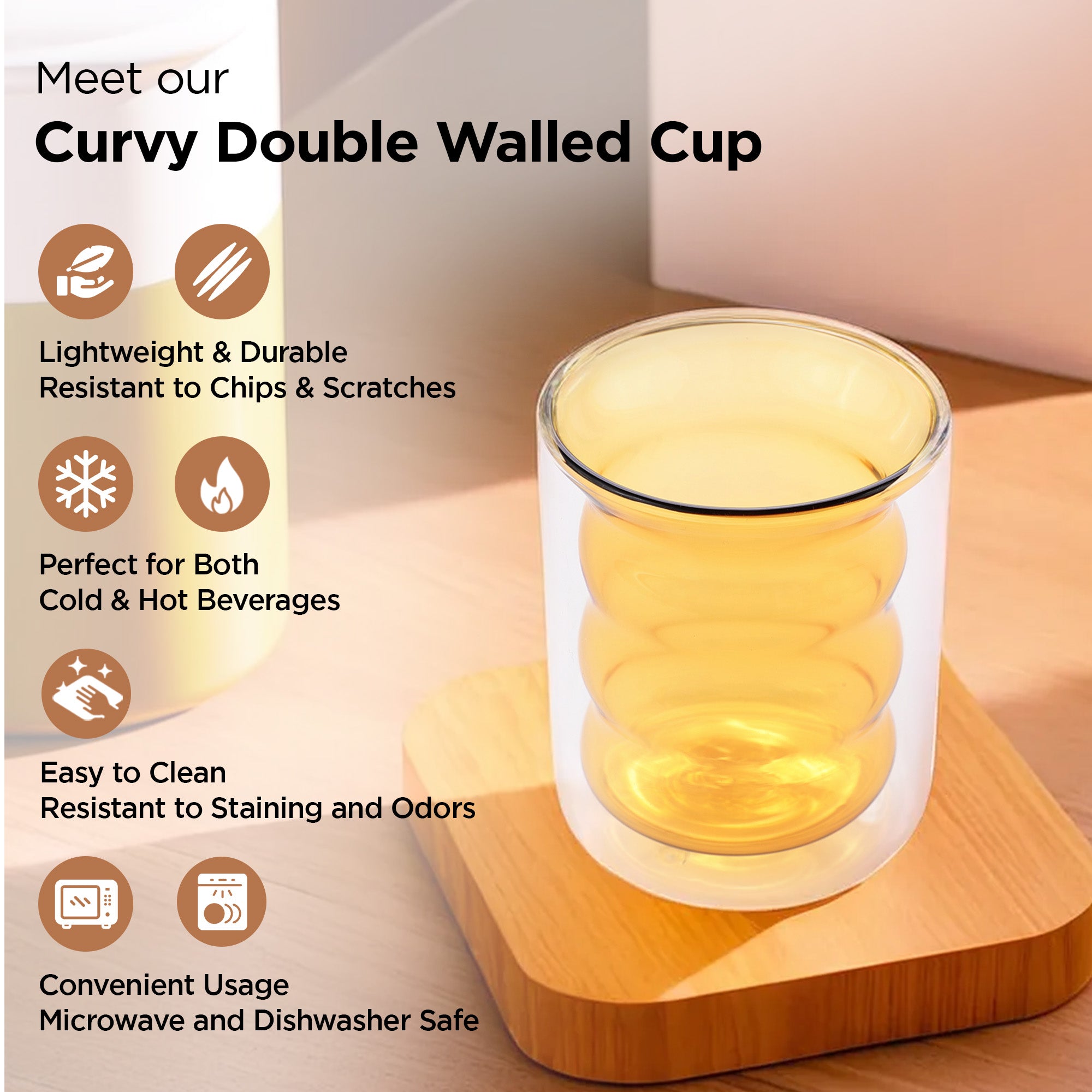 UMAI borosilicate glass mug - stylish kitchen decor