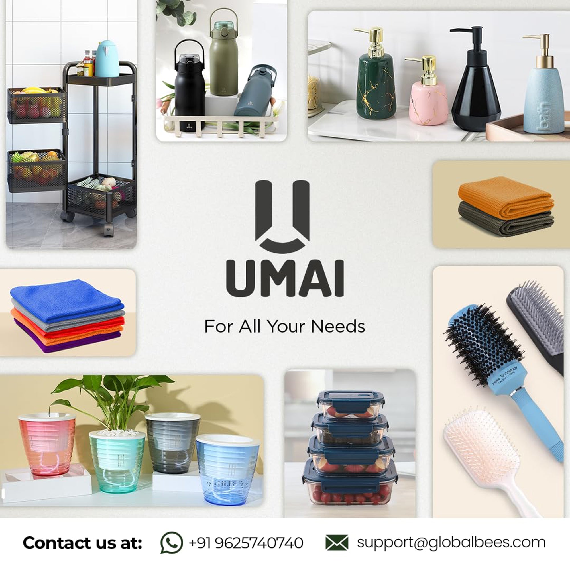 UMAI bathroom shelves - perfect for organizing toiletries