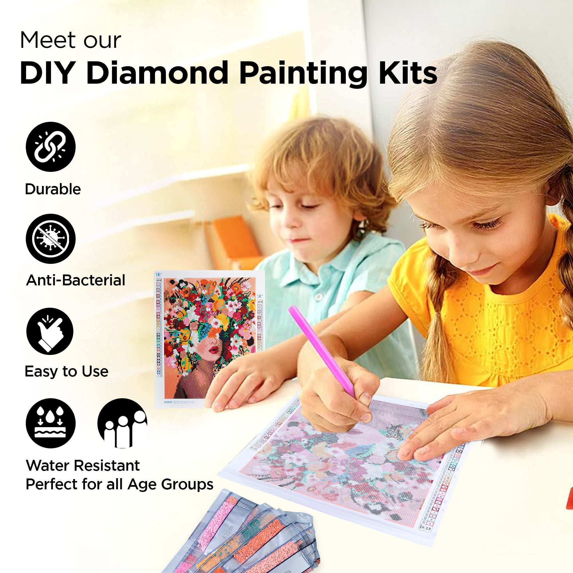 UMAI diamond painting kit - vibrant art project