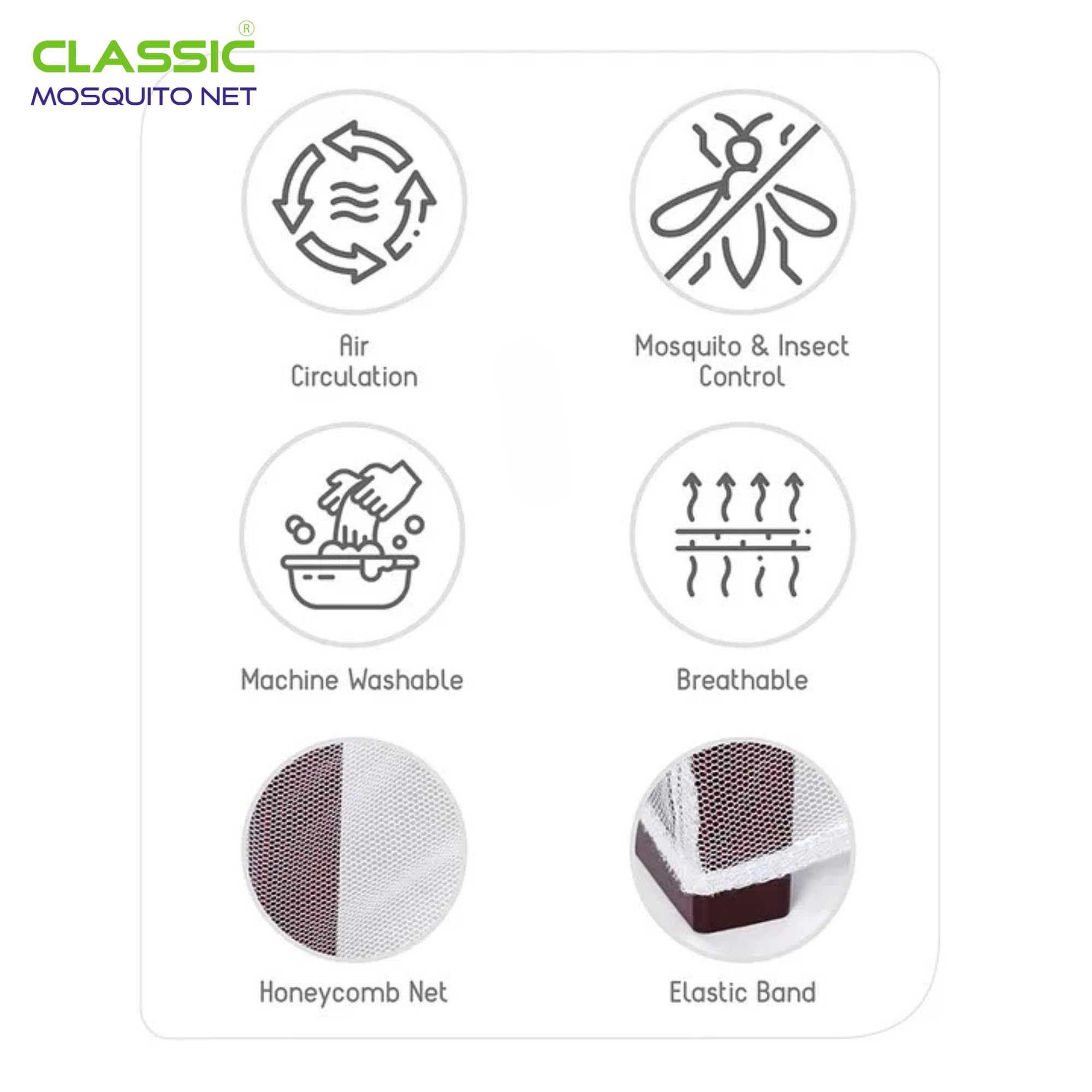 Classic Mosquito Net - Mosquito protection for baby crib