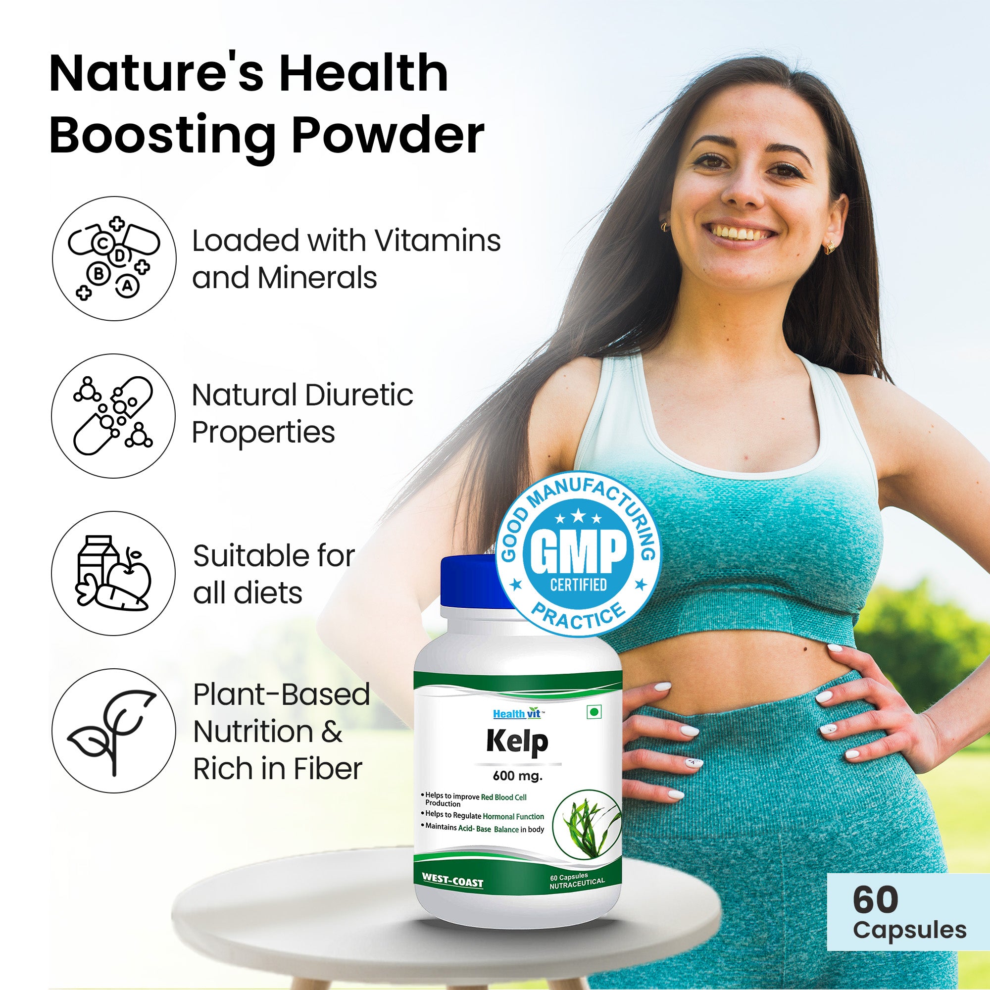 Healthvit Sea Kelp Capsules - Herbal capsules for overall wellness