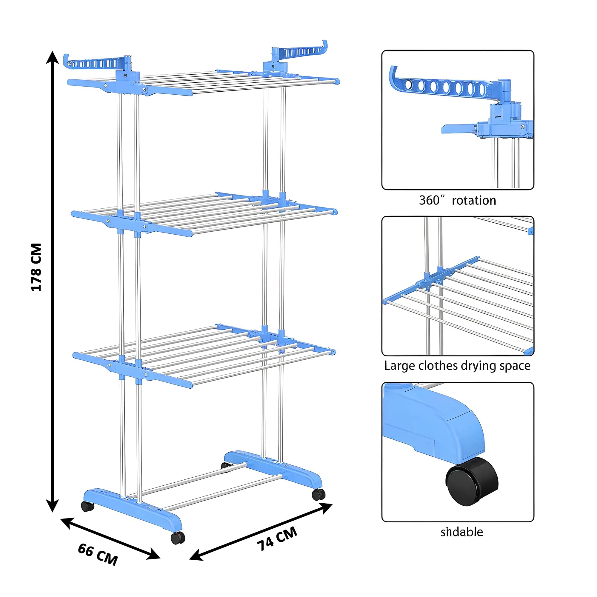 Kuber Industries portable clothes rack - ideal for outdoor drying