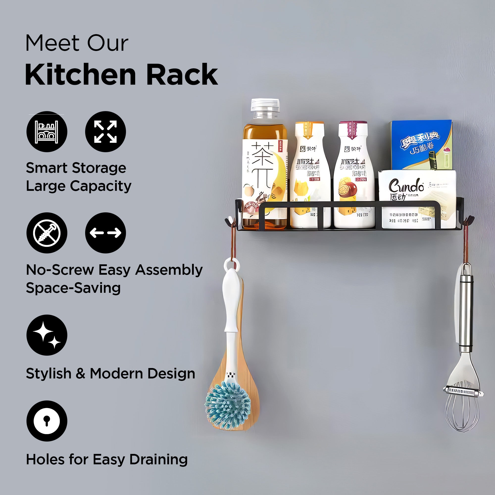 UMAI magnetic shelf - durable iron craft design