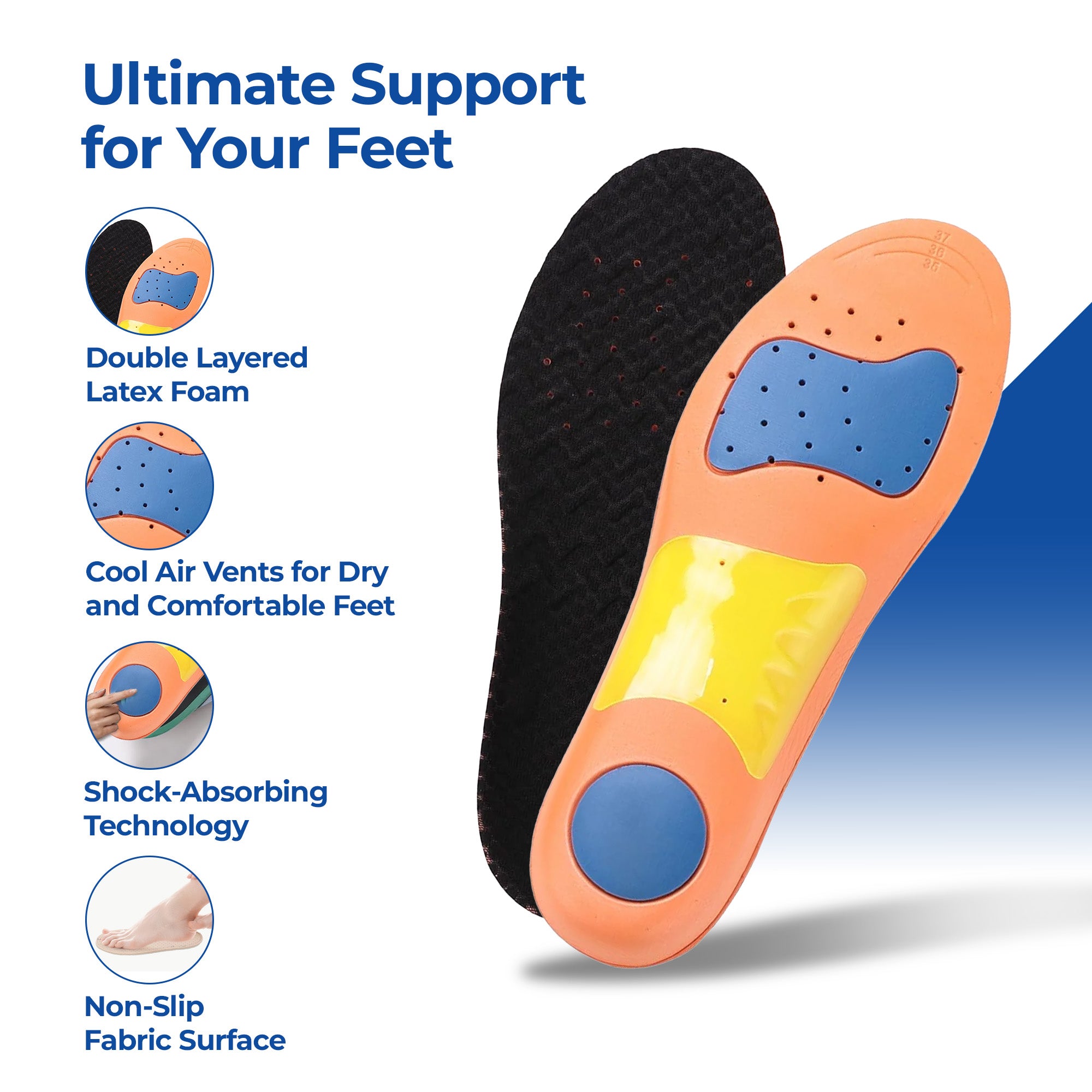 Dr Foot comfortable insoles - suitable for office use