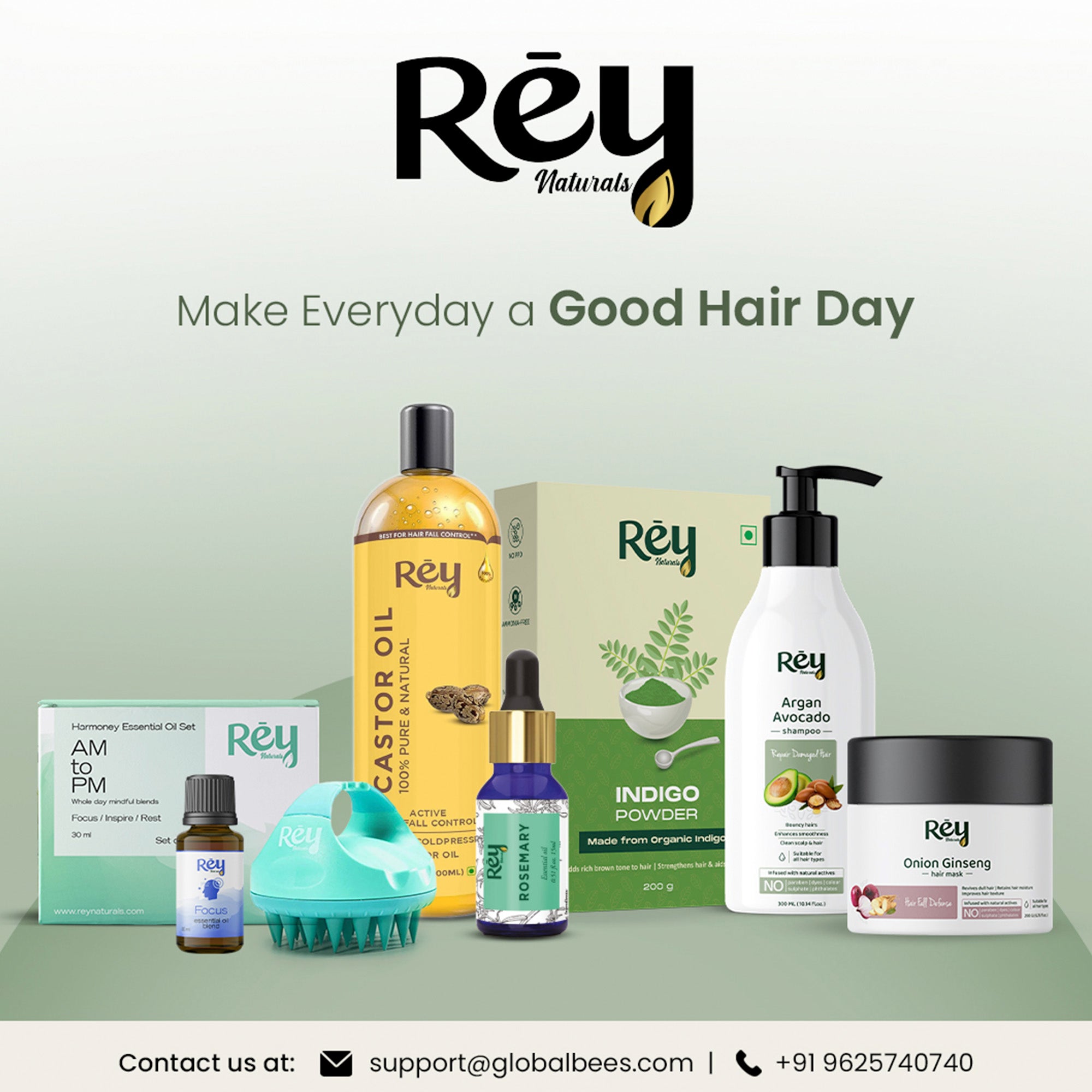 Rey Naturals Olive Oil - Hair care application