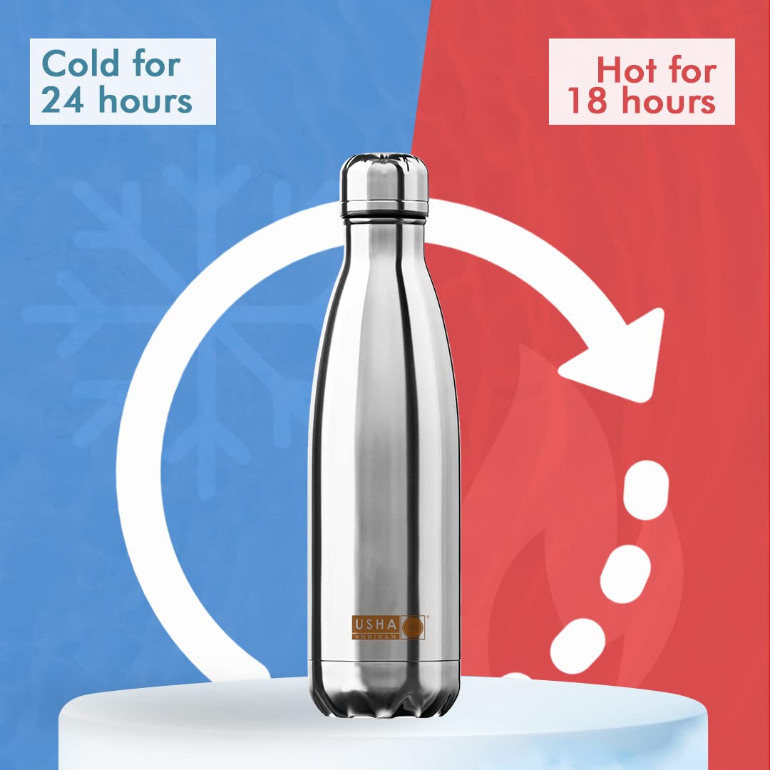 USHA SHRIRAM durable stainless bottle - for home and travel