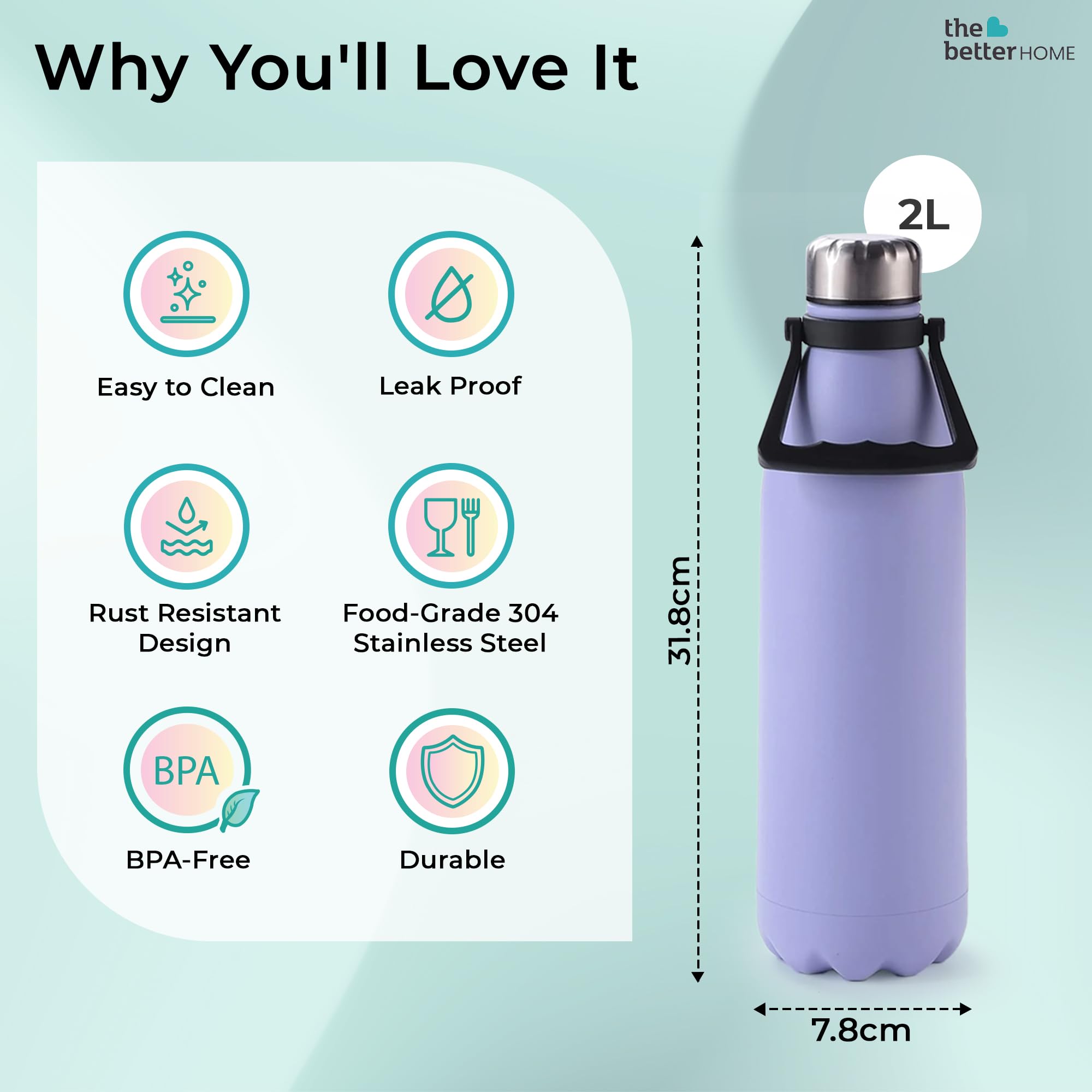 The Better Home insulated bottle - hiking beverage holder