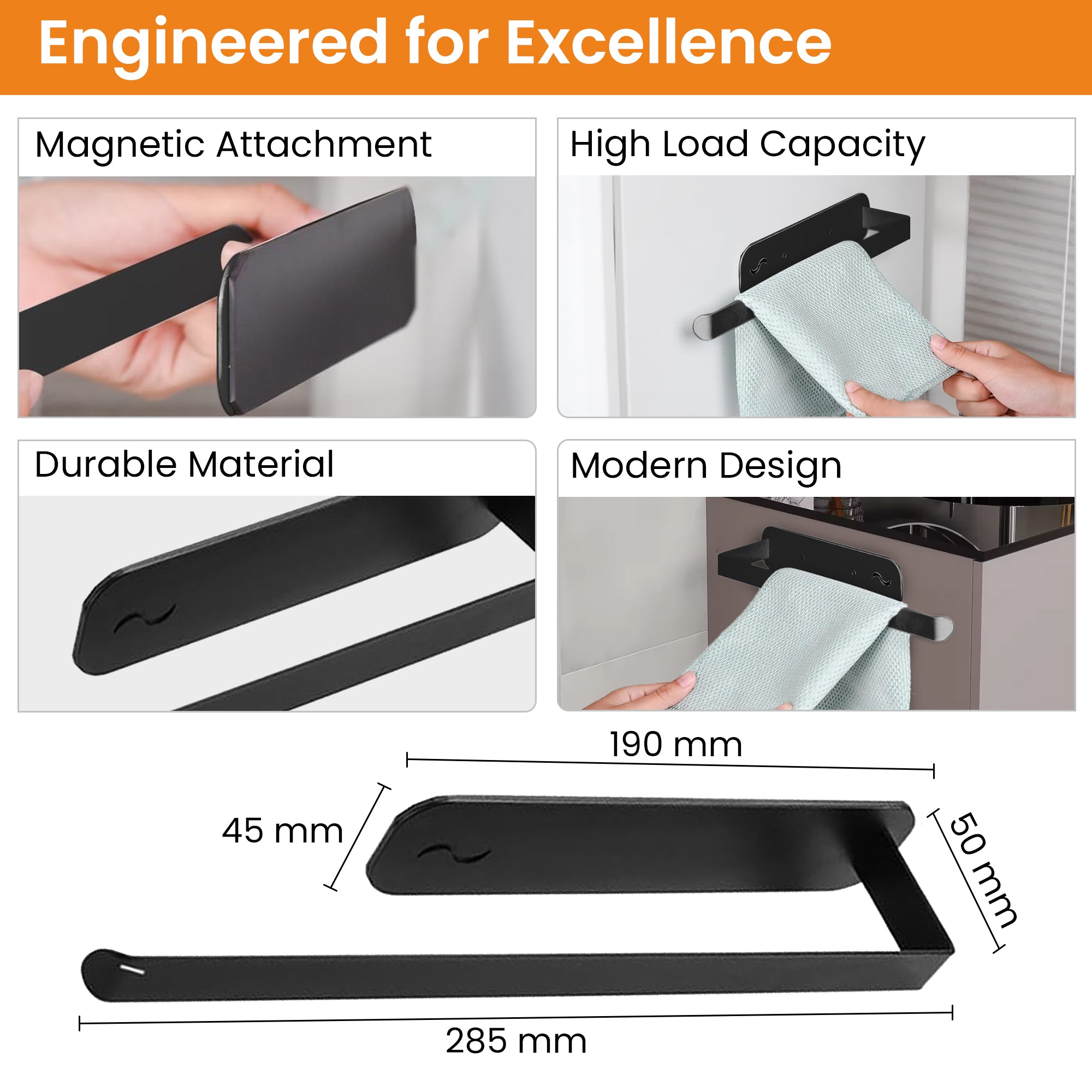 Cheston Magnetic Towel Holder - Refrigerator Storage