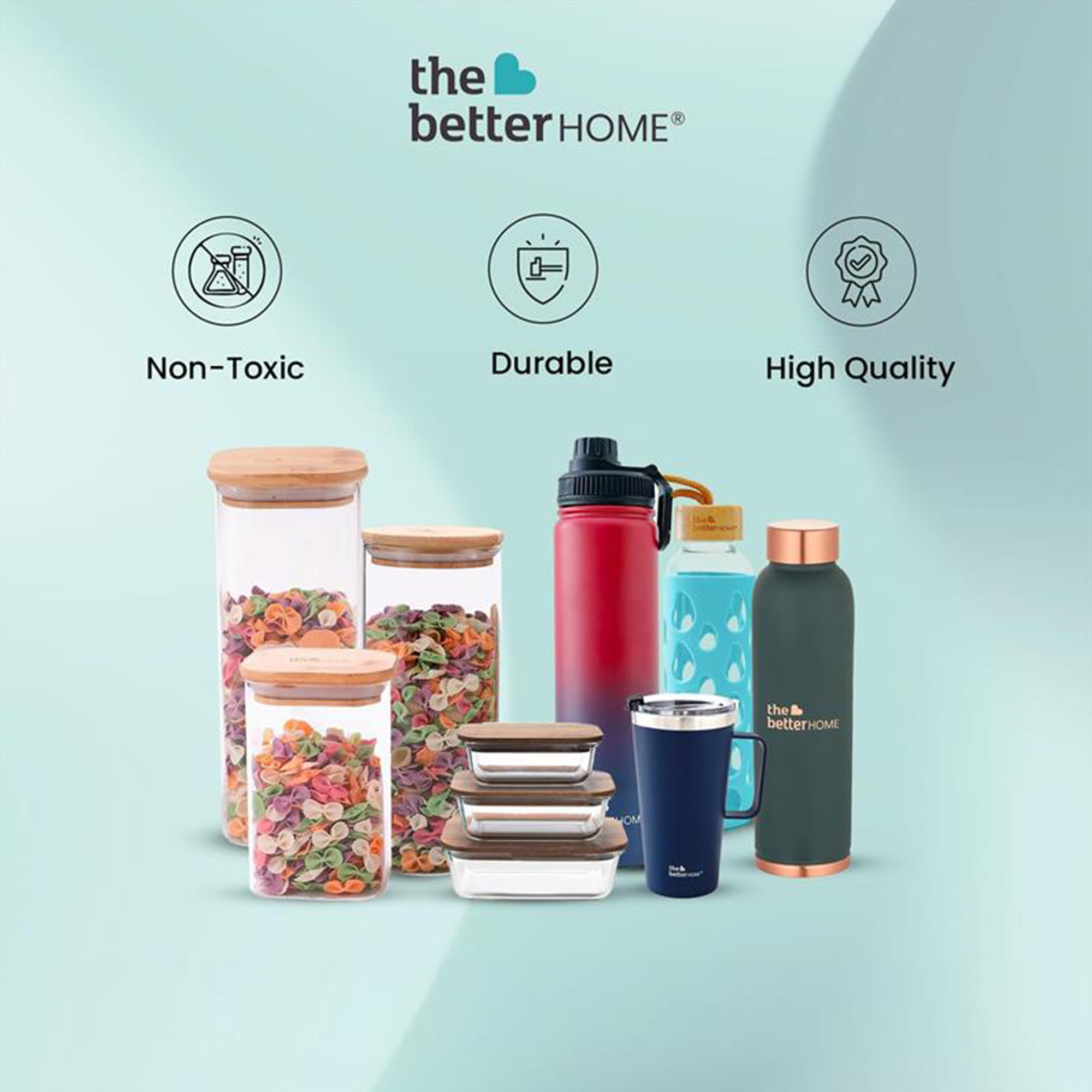 The Better Home Borosilicate Glass Jar - Kitchen organization