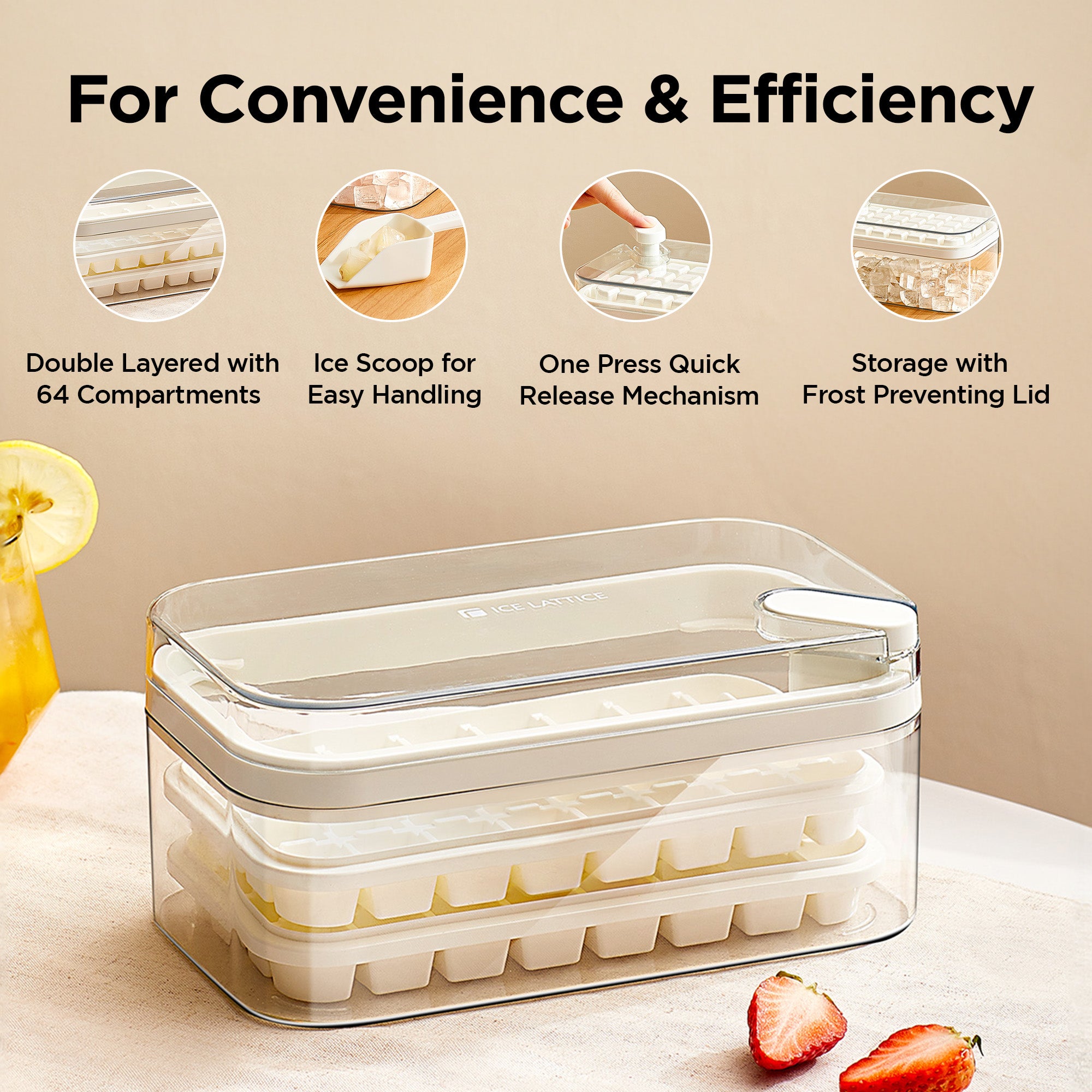 UMAI ice storage container - space-saving freezer solution