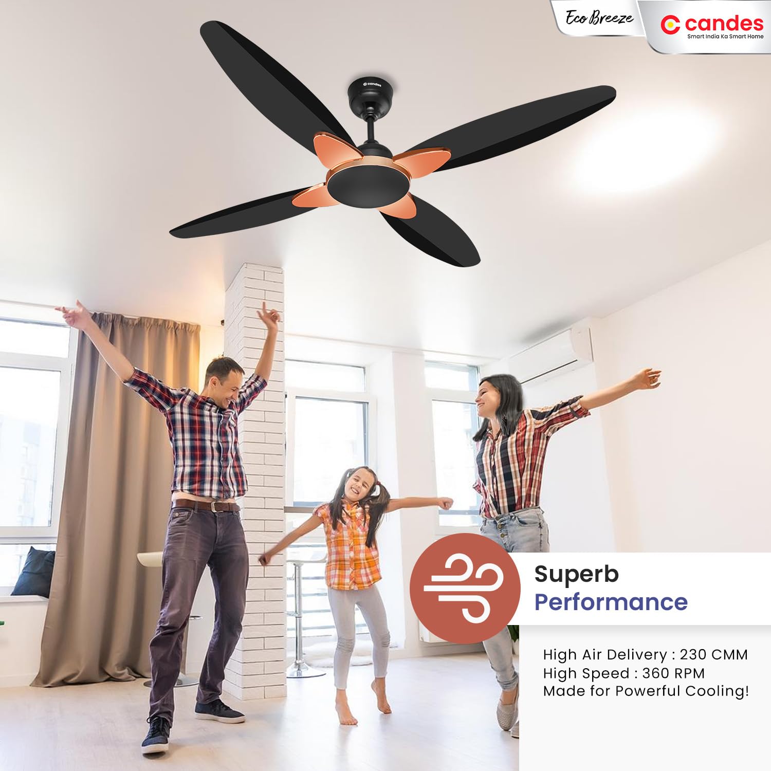 Candes EcoBreeze Ceiling Fan - Living Room Installation