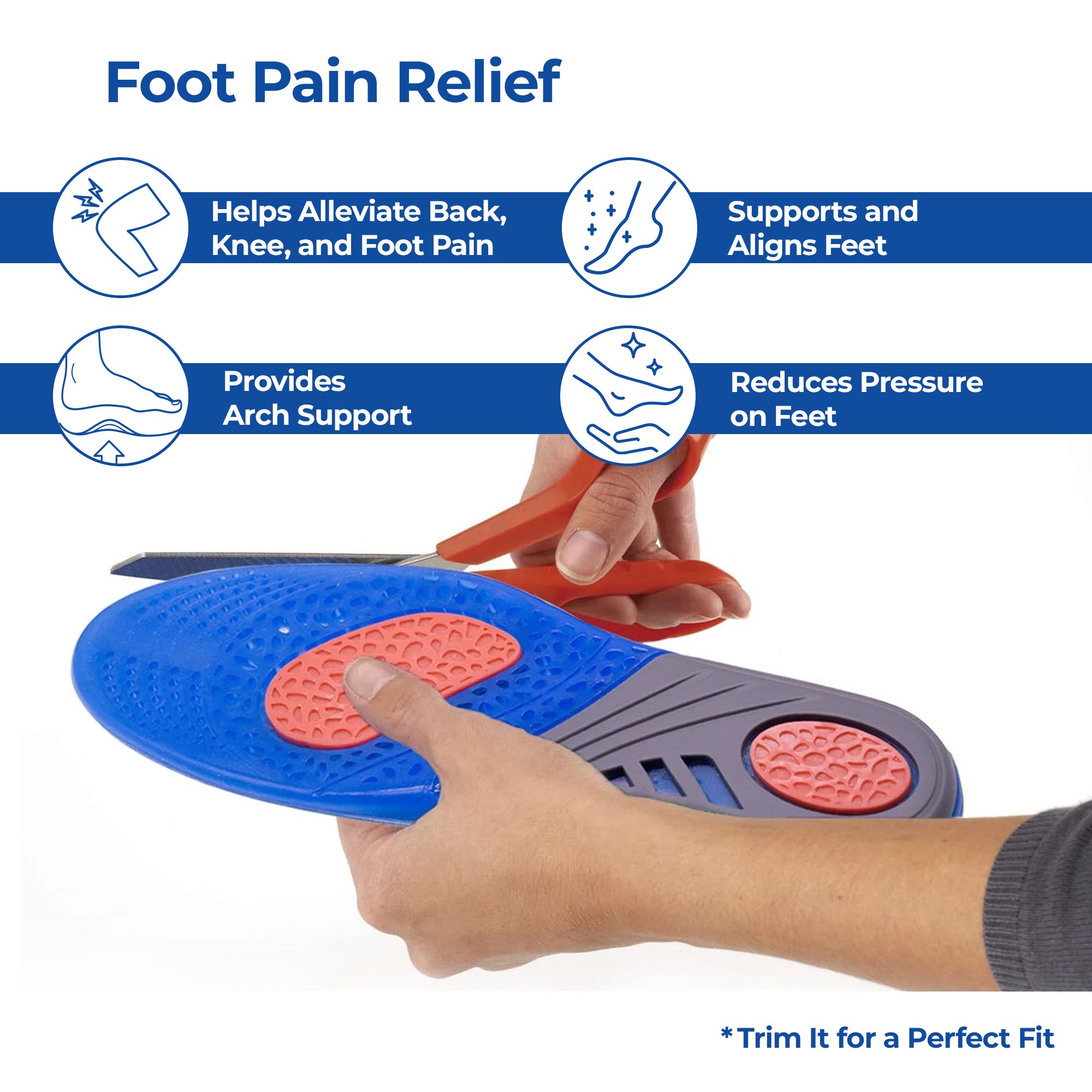 Dr Foot Simulating Step Insoles - breathable design