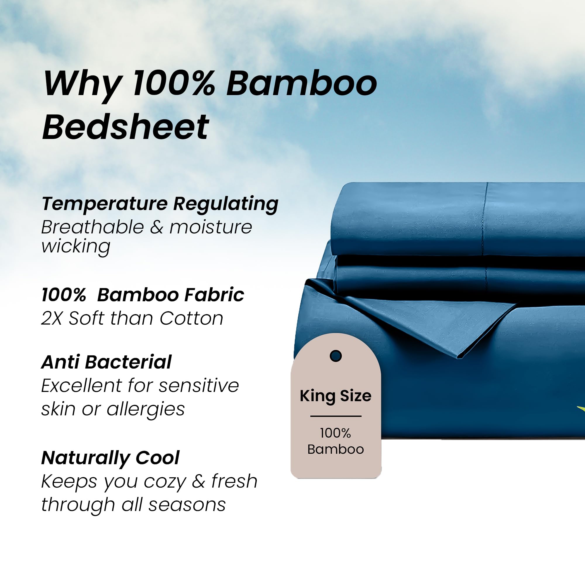 Mush 100% Bamboo Printed Bed Sheet - Eco-Friendly Bedding