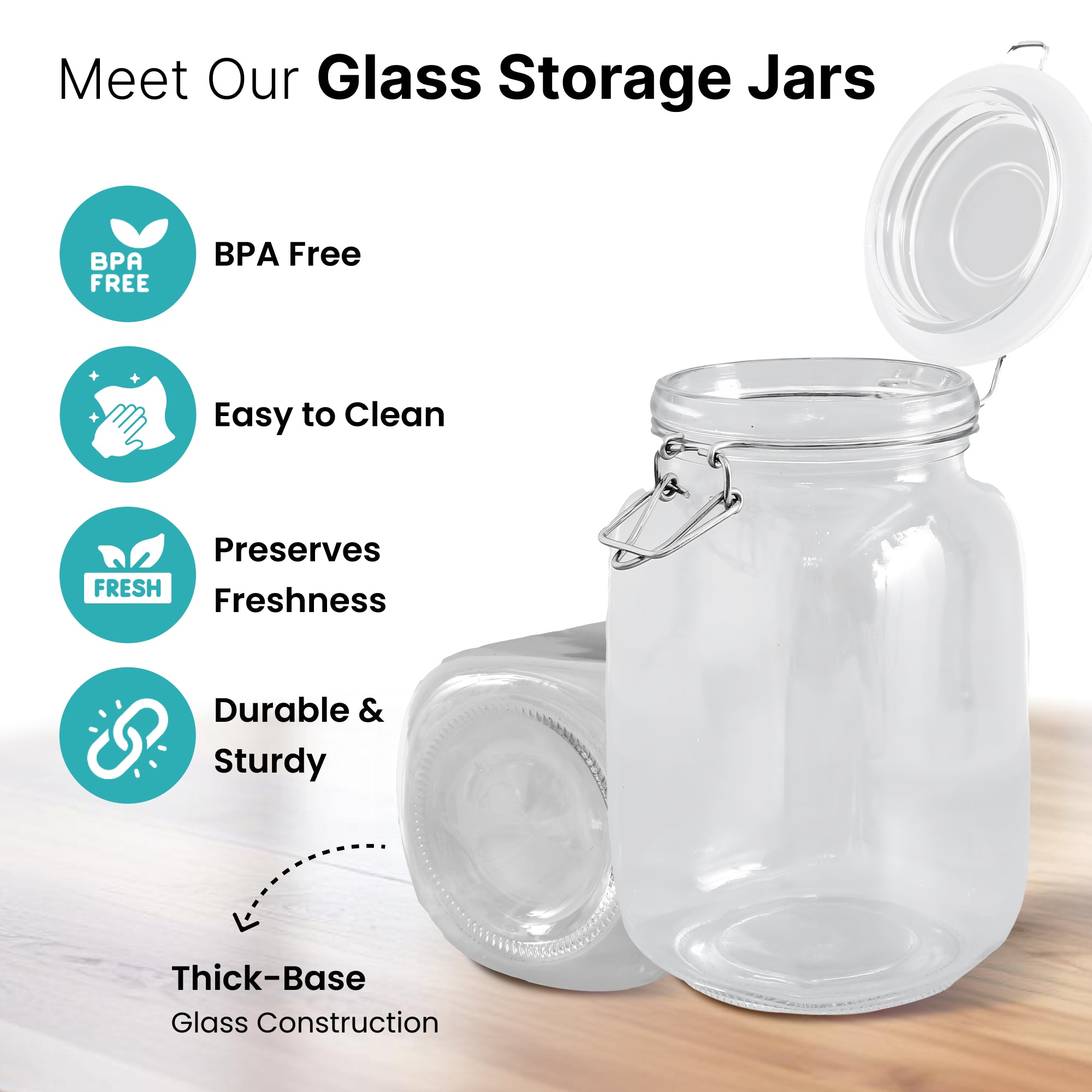 The Better Home transparent storage jar - dry fruits holder