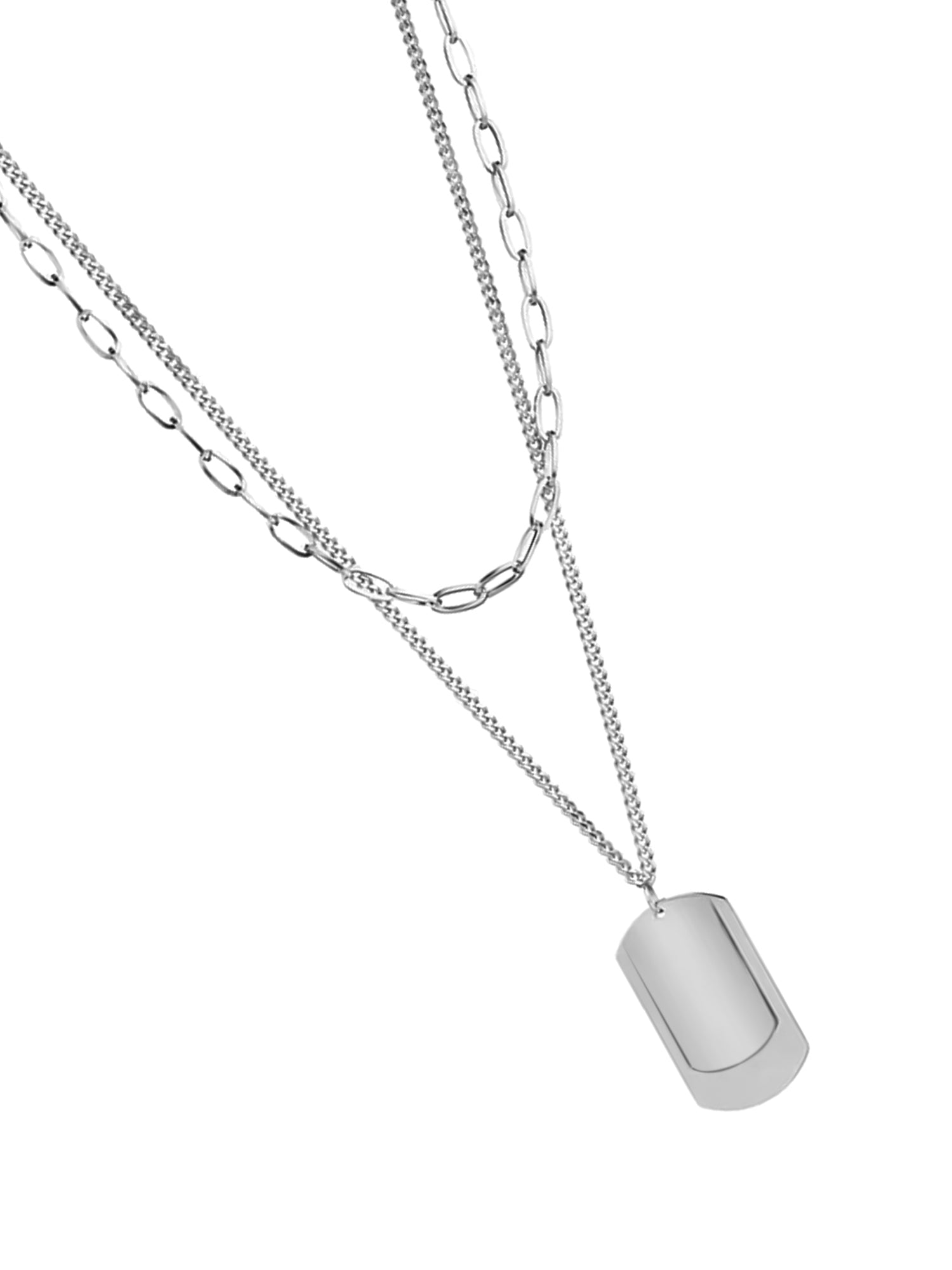 Yellow Chimes Chain Pendant for Men Silver Neck Chain for Men