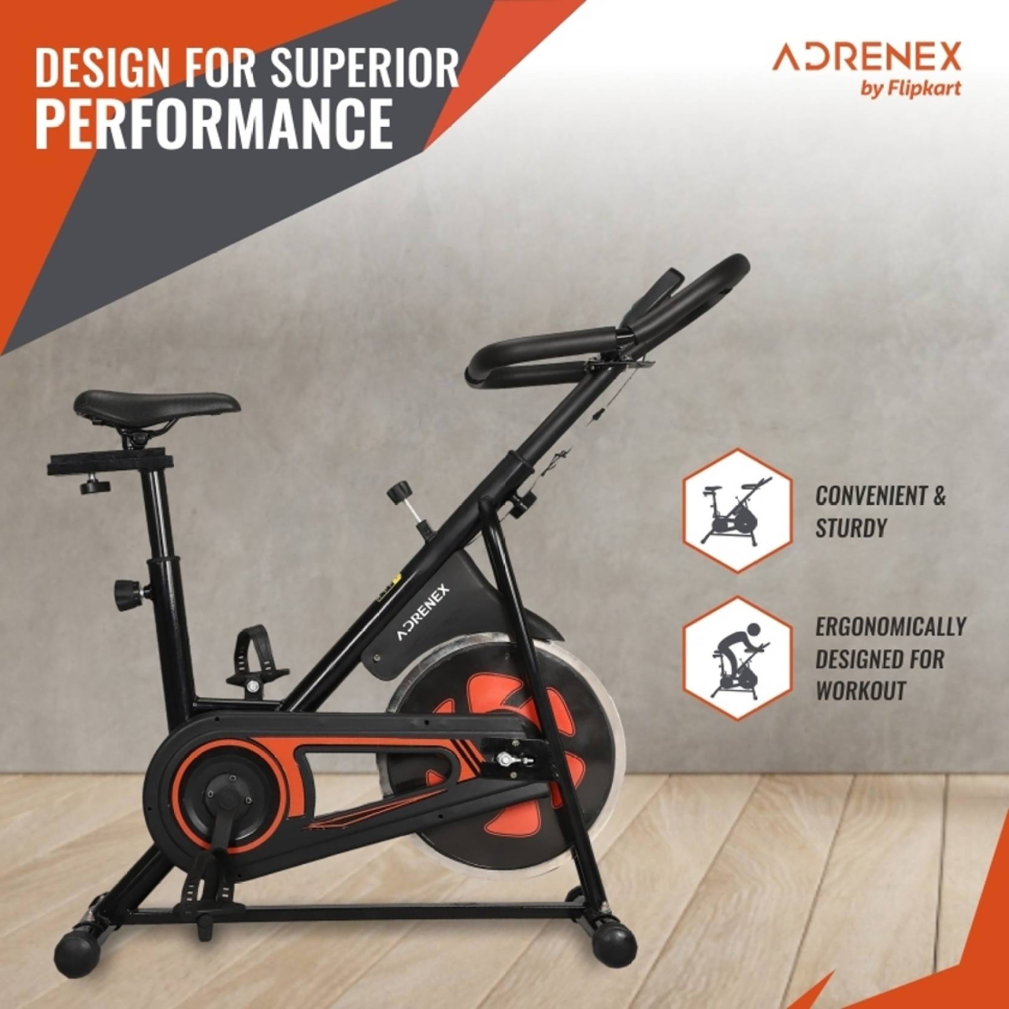 Reach Adrenex Spin-700 - Digital meter exercise bike