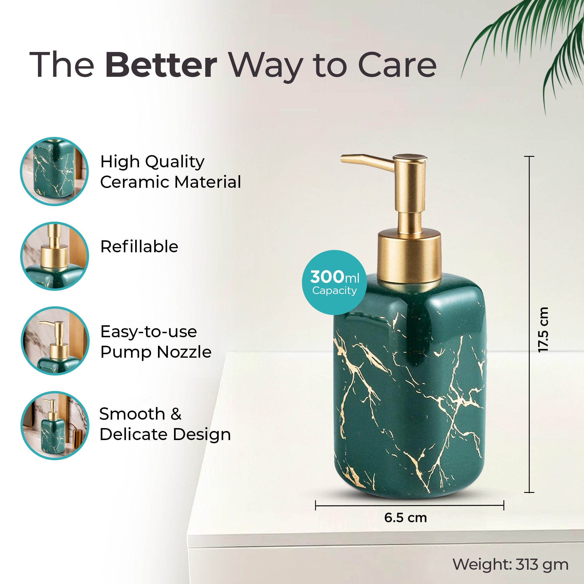 The Better Home Handcrafted Ceramic Dispenser - Stylish Gift