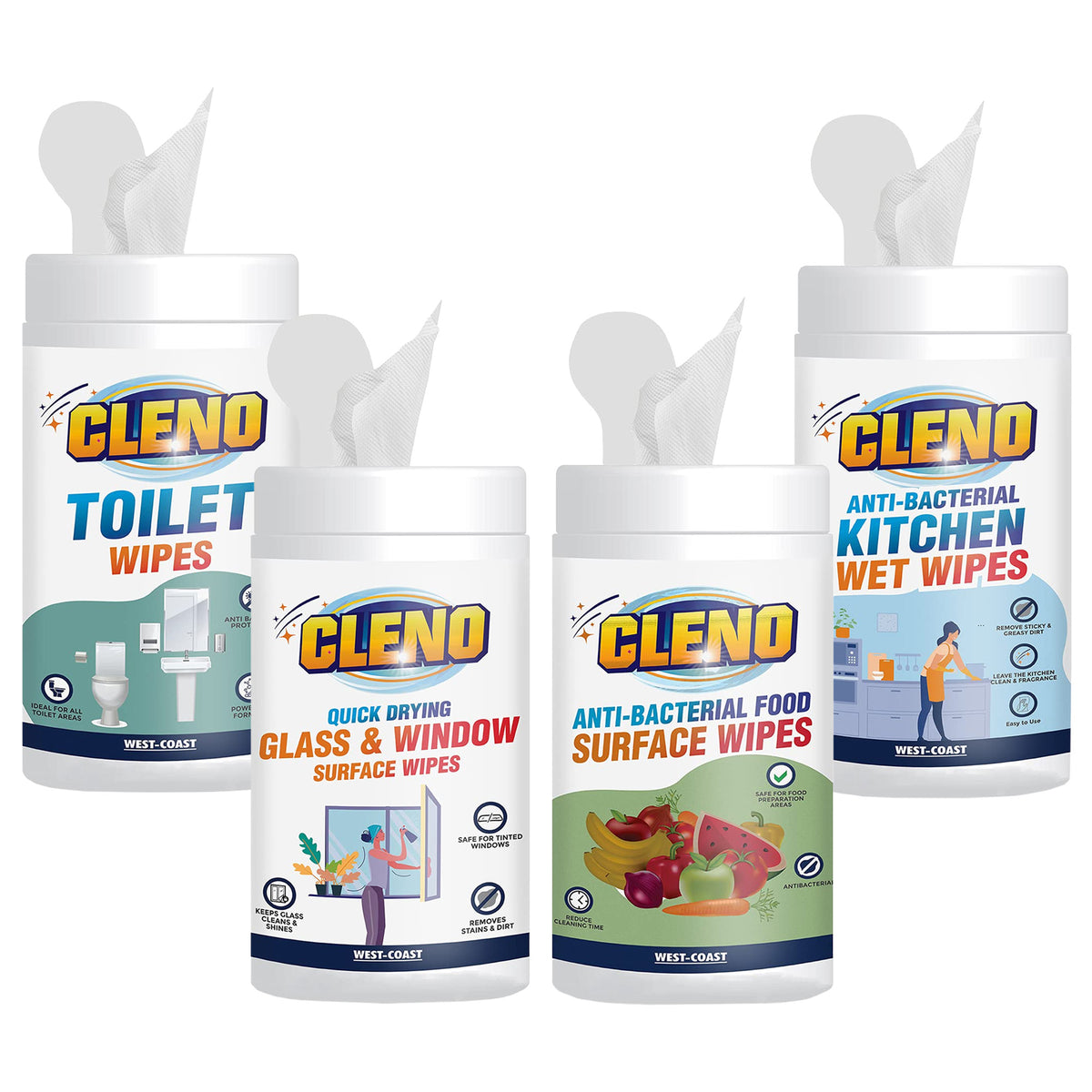 Cleno disinfectant wipes - eco-friendly cleaning wipes