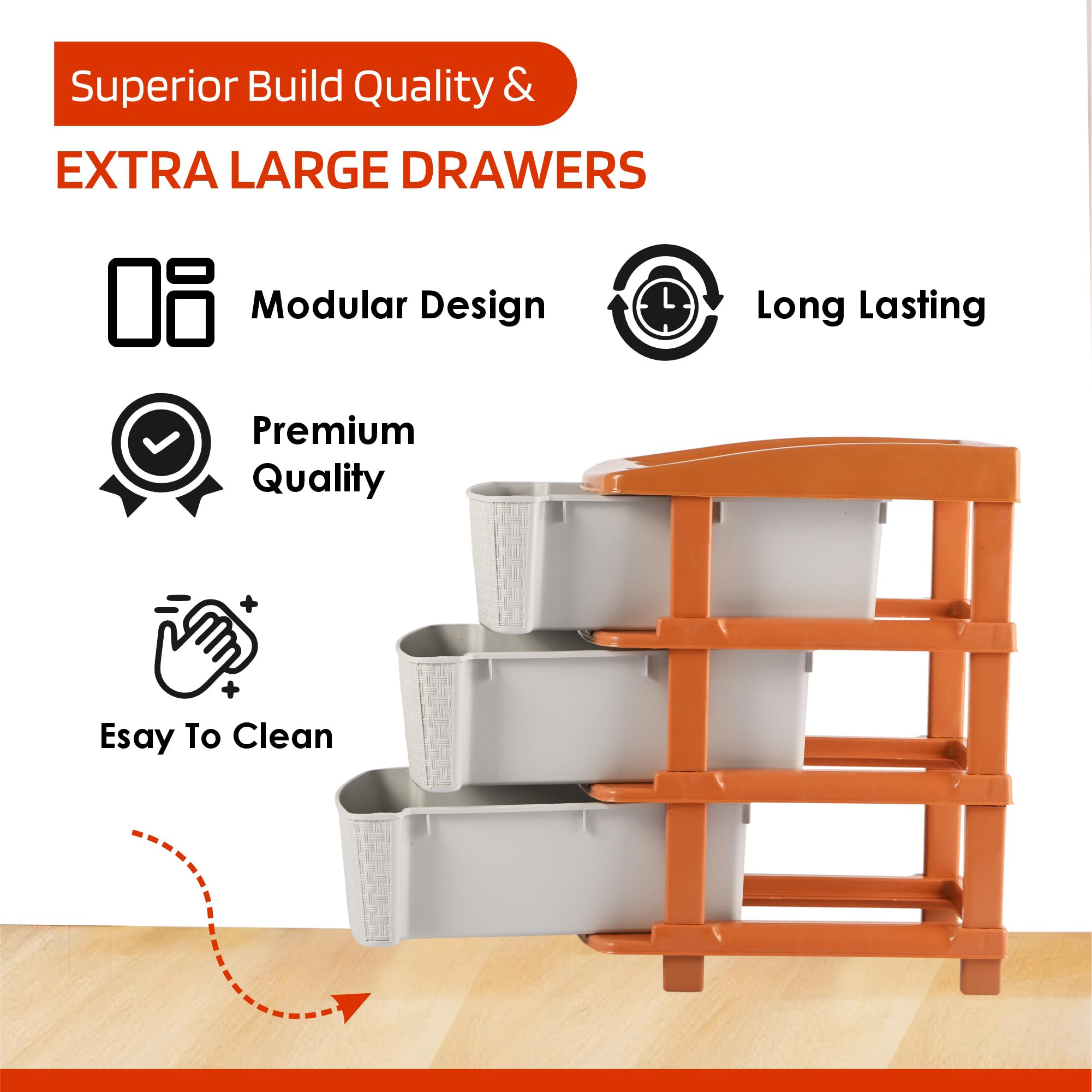 Kuber Industries Drawer Rack - Home Office Storage Solution