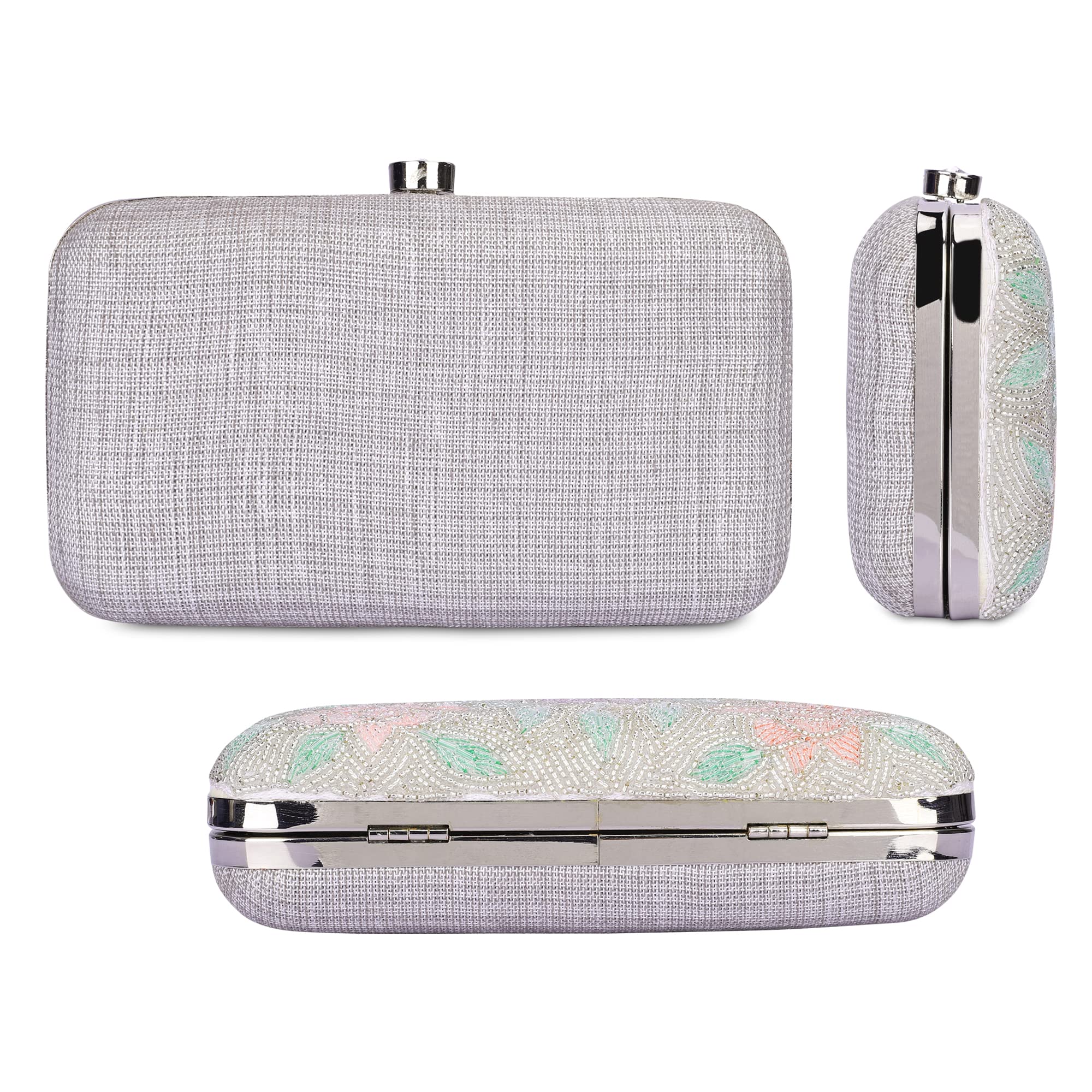 Clownfish Women's Party Clutch - Floral bead design
