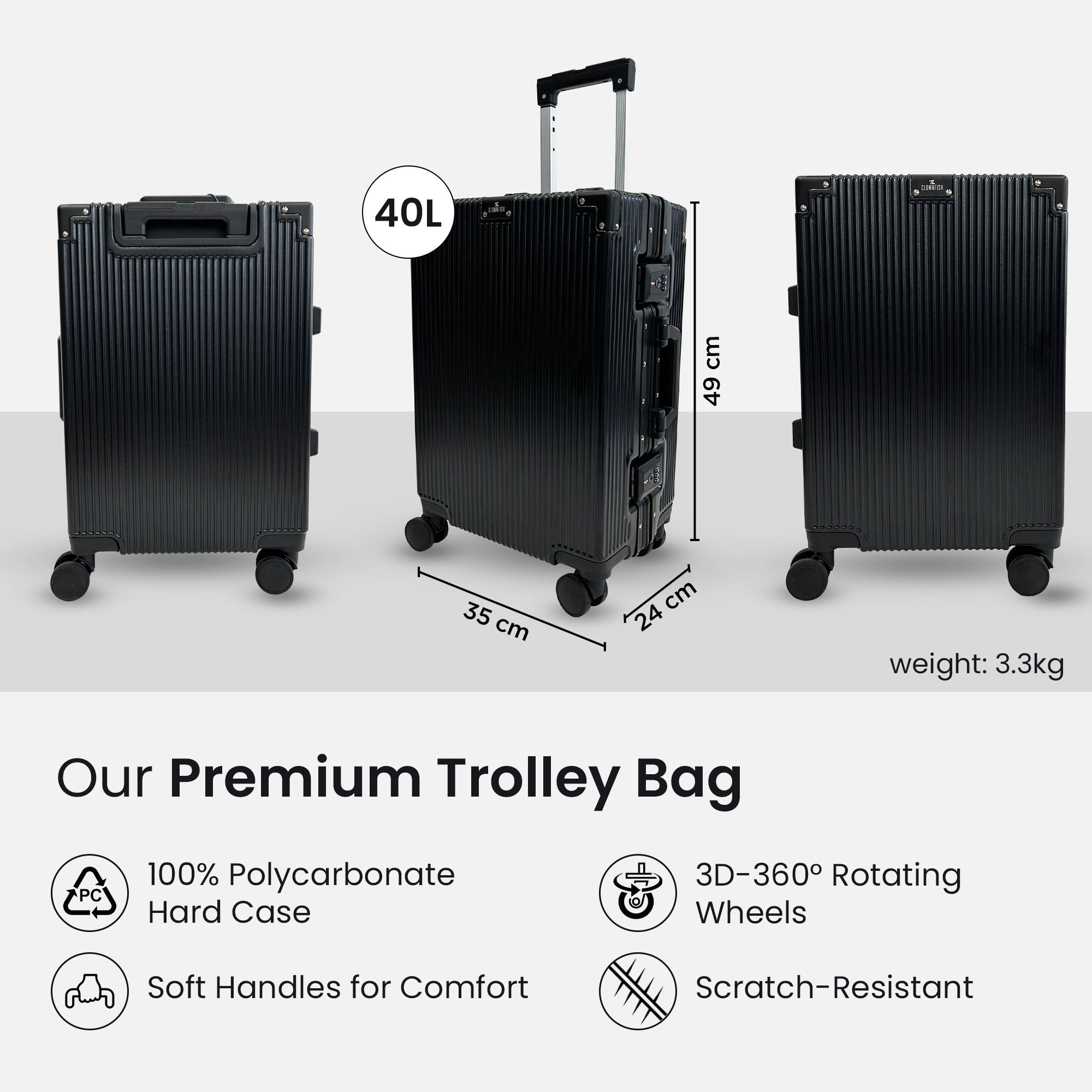 Clownfish cabin trolley - designed for convenience