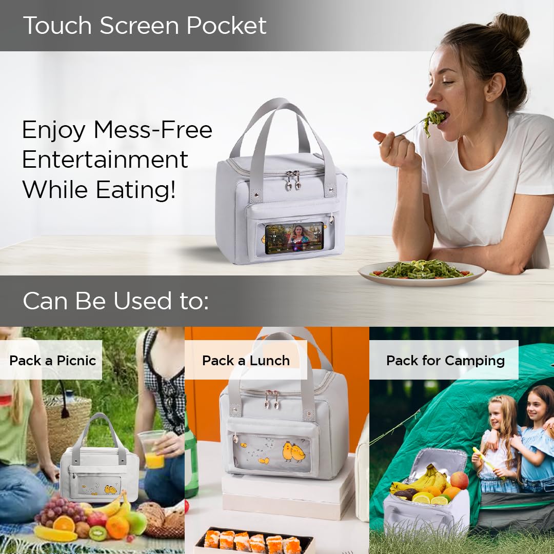 UMAI grey lunch bag - lightweight and spacious for daily use