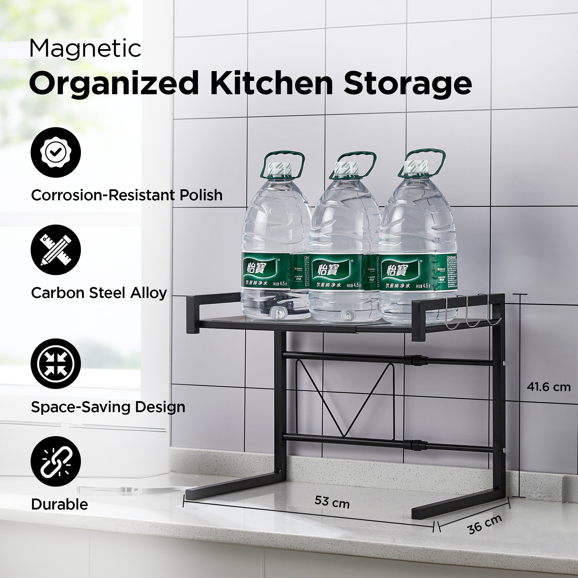 UMAI Microwave Shelf - Elegant black finish
