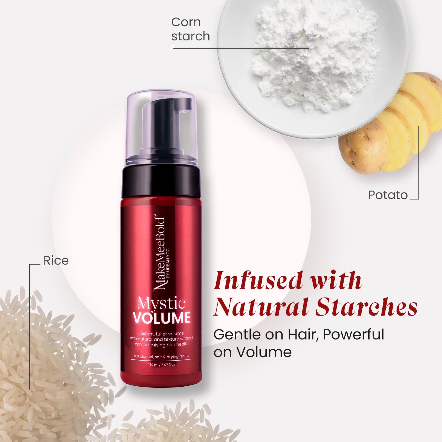 Urban Yog 150 ml hair foam - Vegan styling product Urban Yog 150 ml hair foam - Vegan styling product