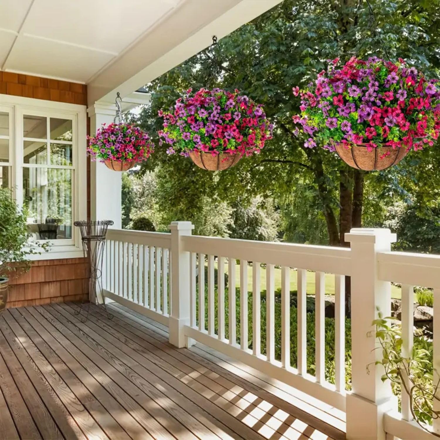 fake hanging plants for porch Buy Combo: Artificial Hanging Plants with Basket