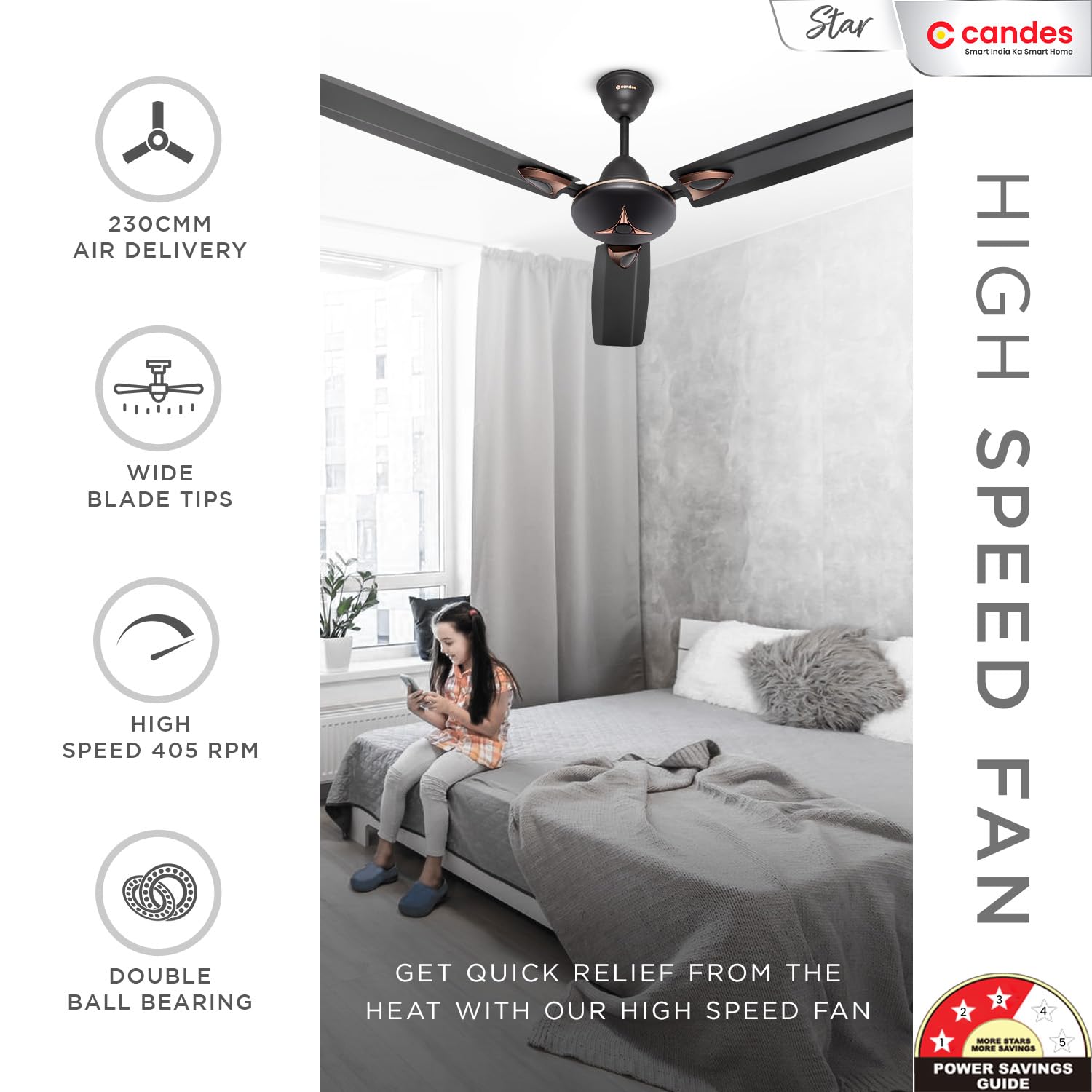 Candes ceiling fan - Energy saving lifestyle choice