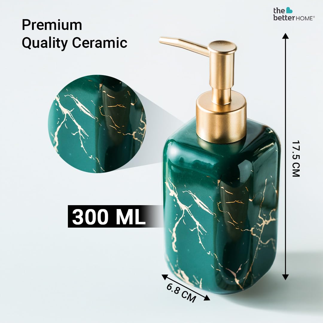 The Better Home Green Ceramic Soap Dispenser - Lotion Dispenser