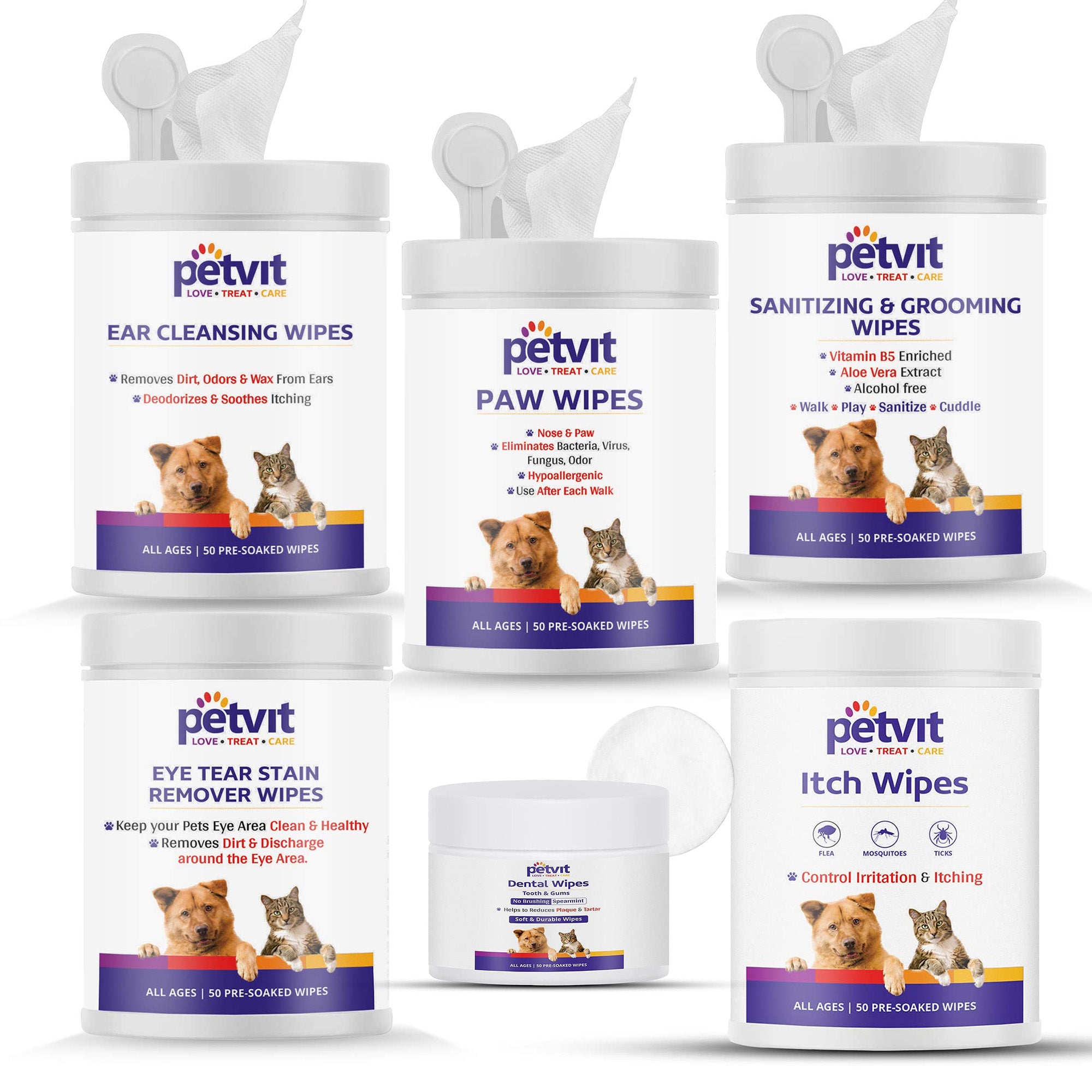 Petvit anti itch pet wipes - Perfect for all pets and occasions