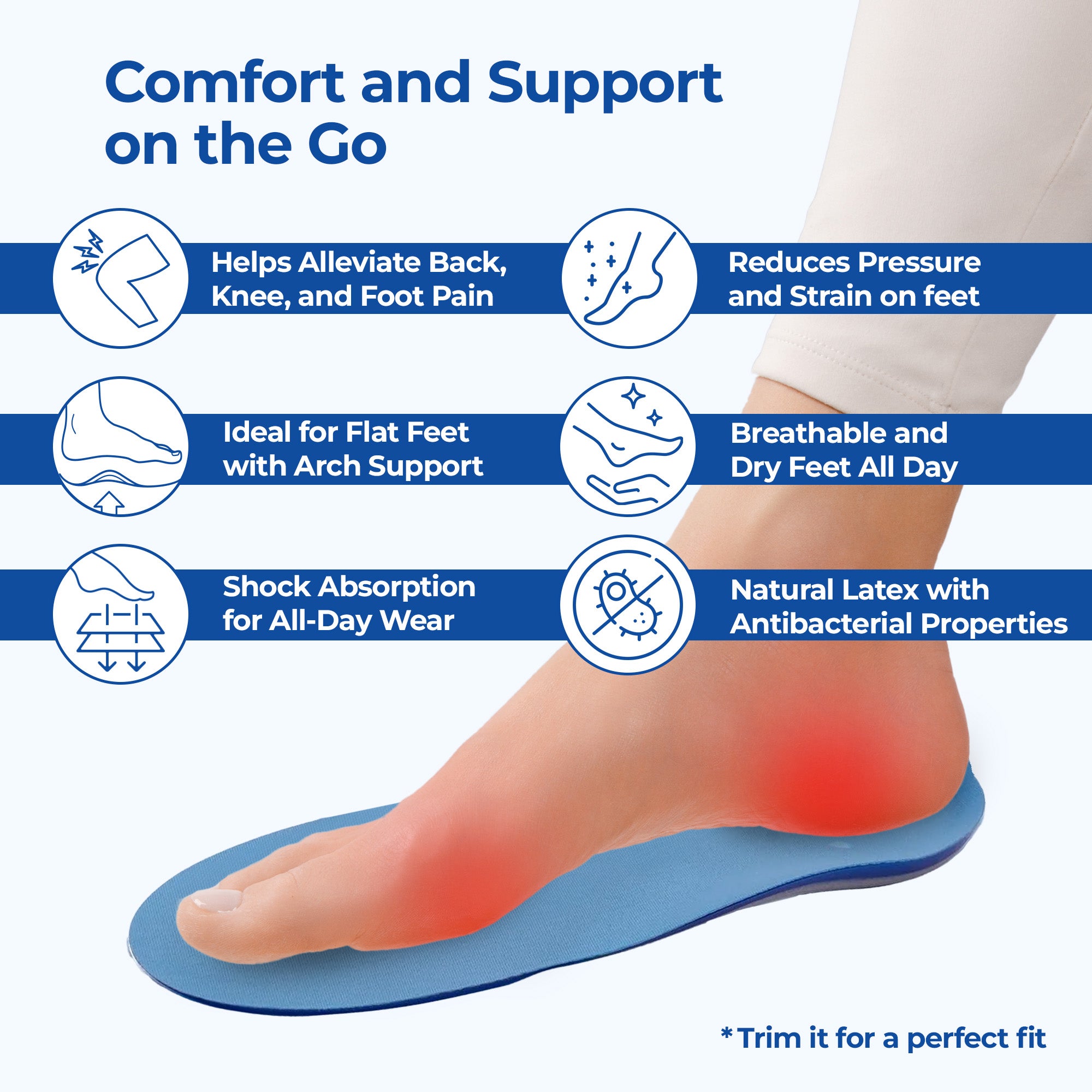 Dr Foot Orthotic Insoles - Enhanced support for fitness