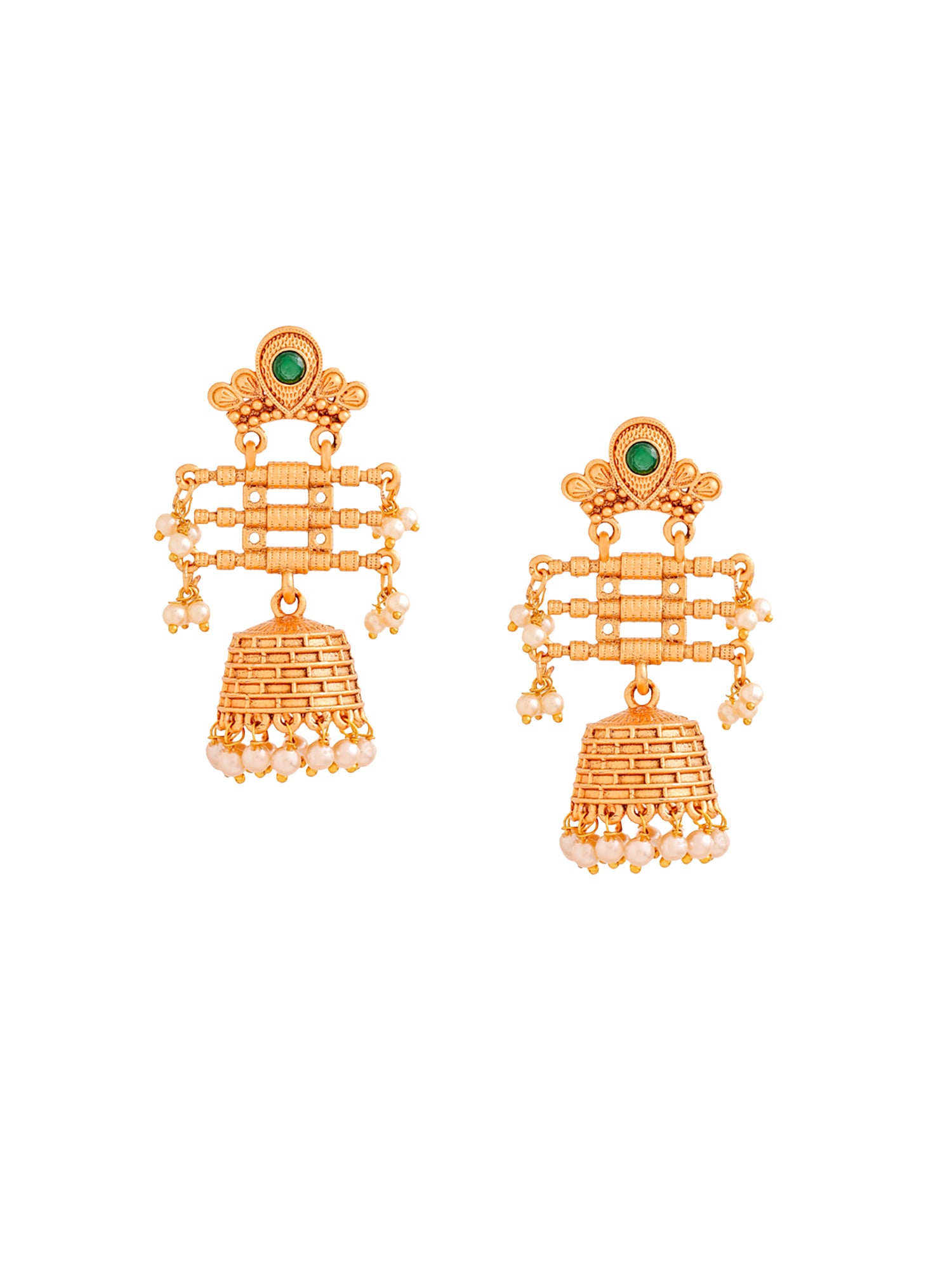 Yellow Chimes fashionable jhumki earrings - party wear