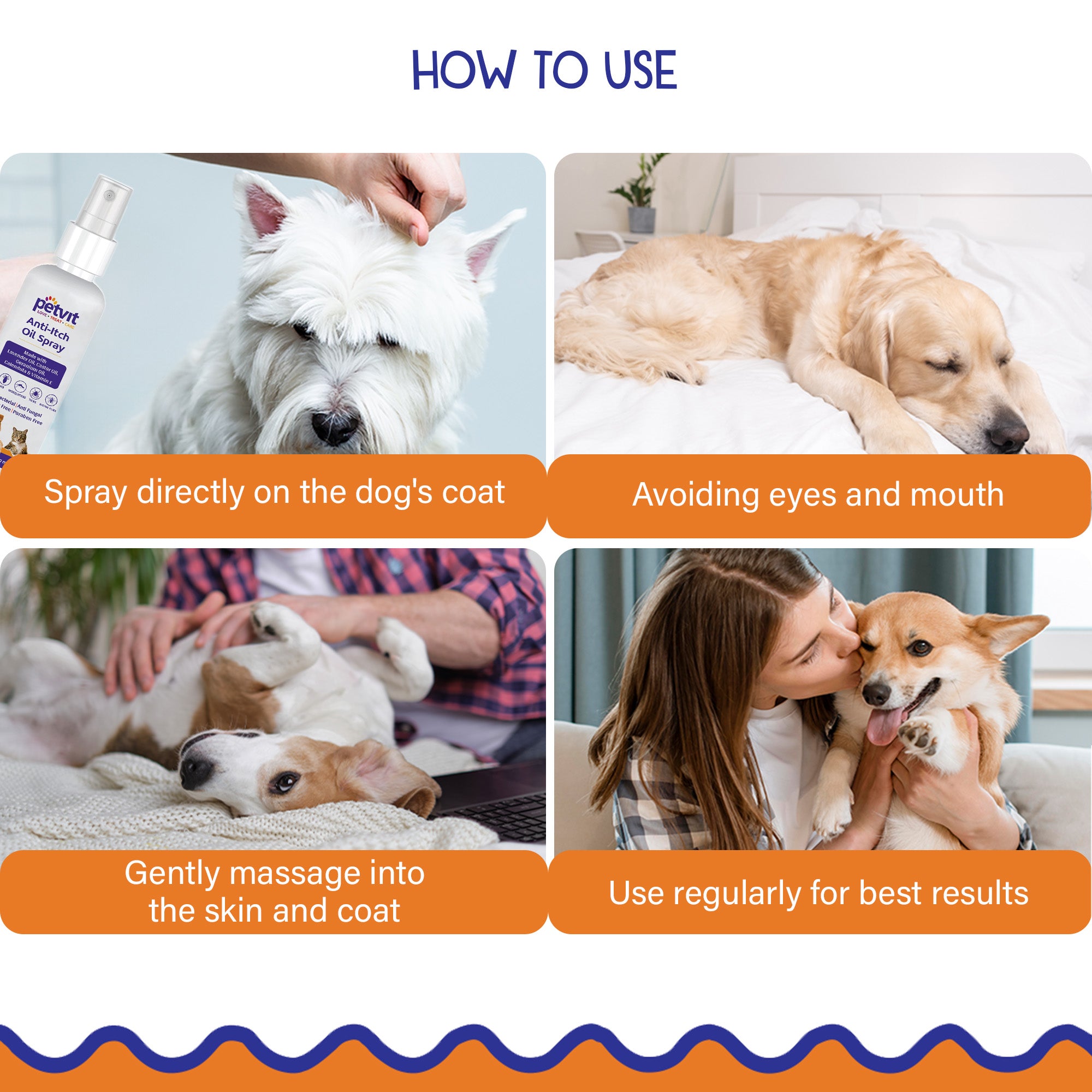 Petvit Dog Itching Relief Spray - Effective pest protection