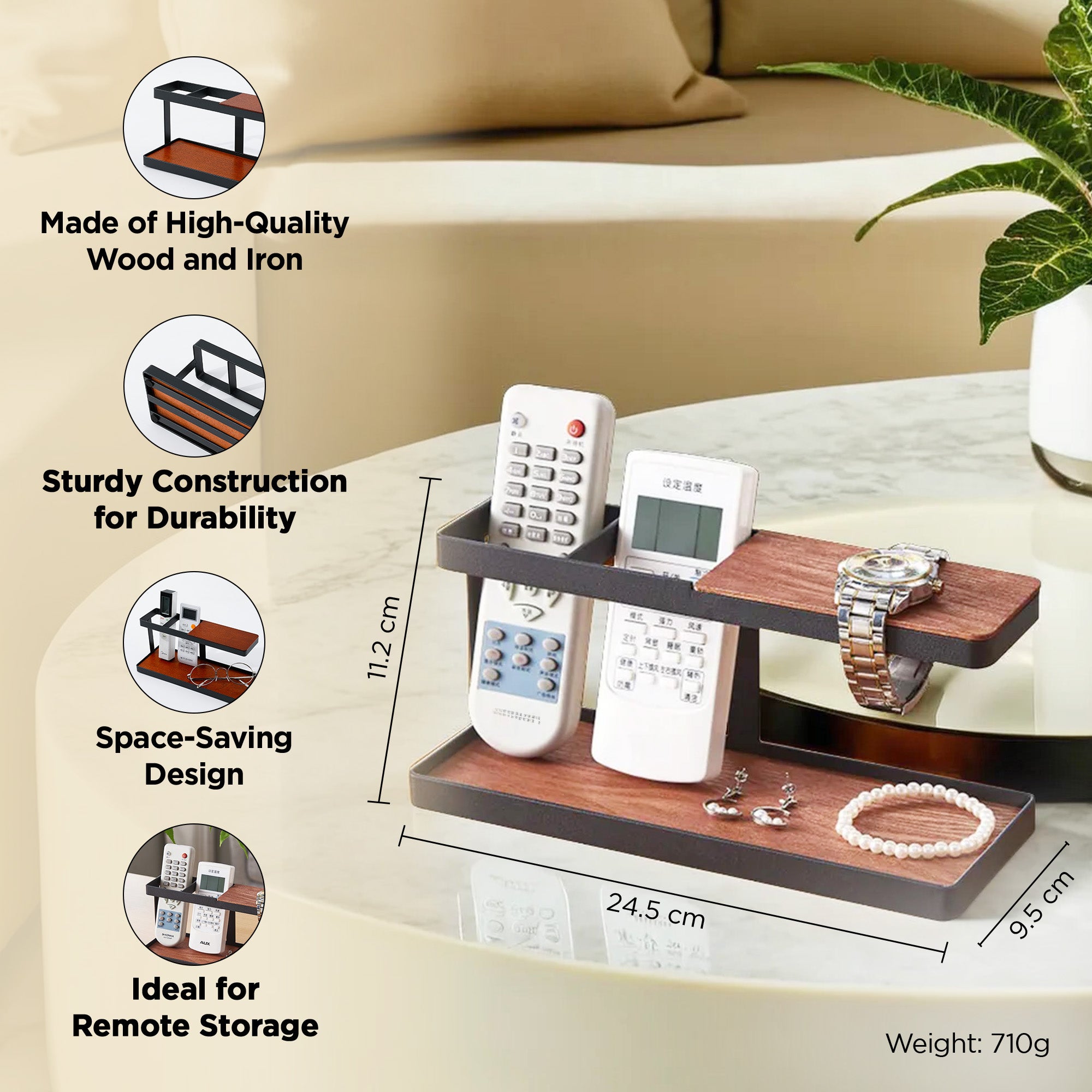 UMAI Desk Organizer - Remote Holder for Living Room