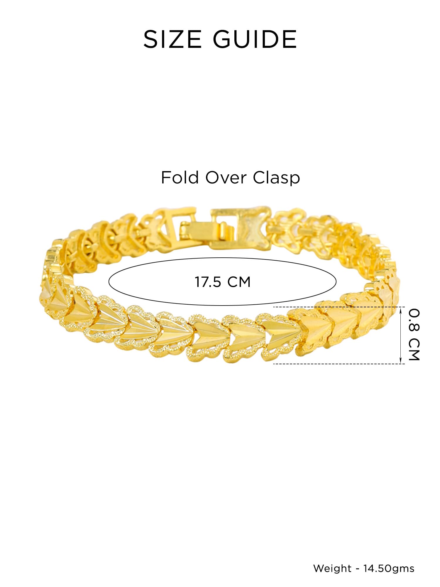 Yellow Chimes Fashion Golden Bracelet - Birthday gift option