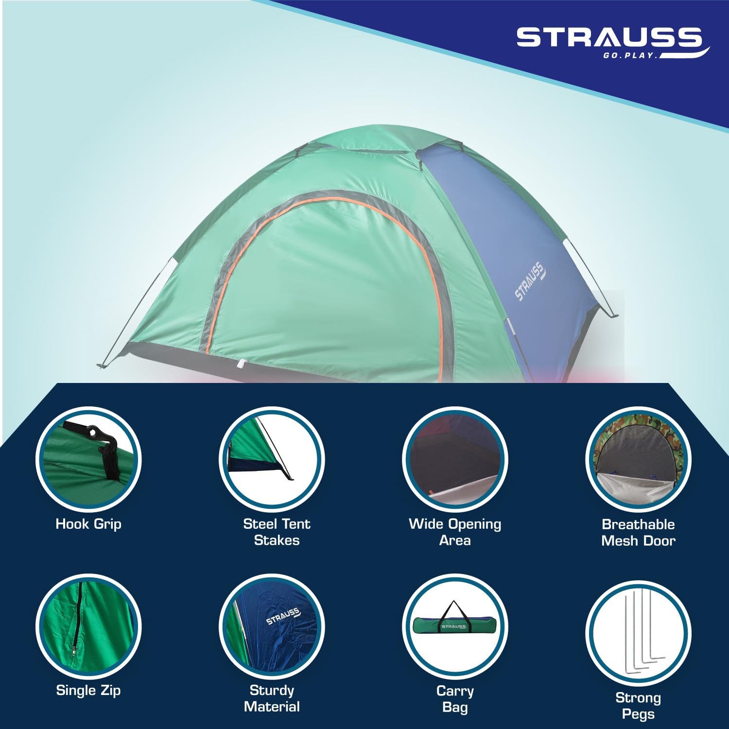 Strauss portable tent - hiking excursion