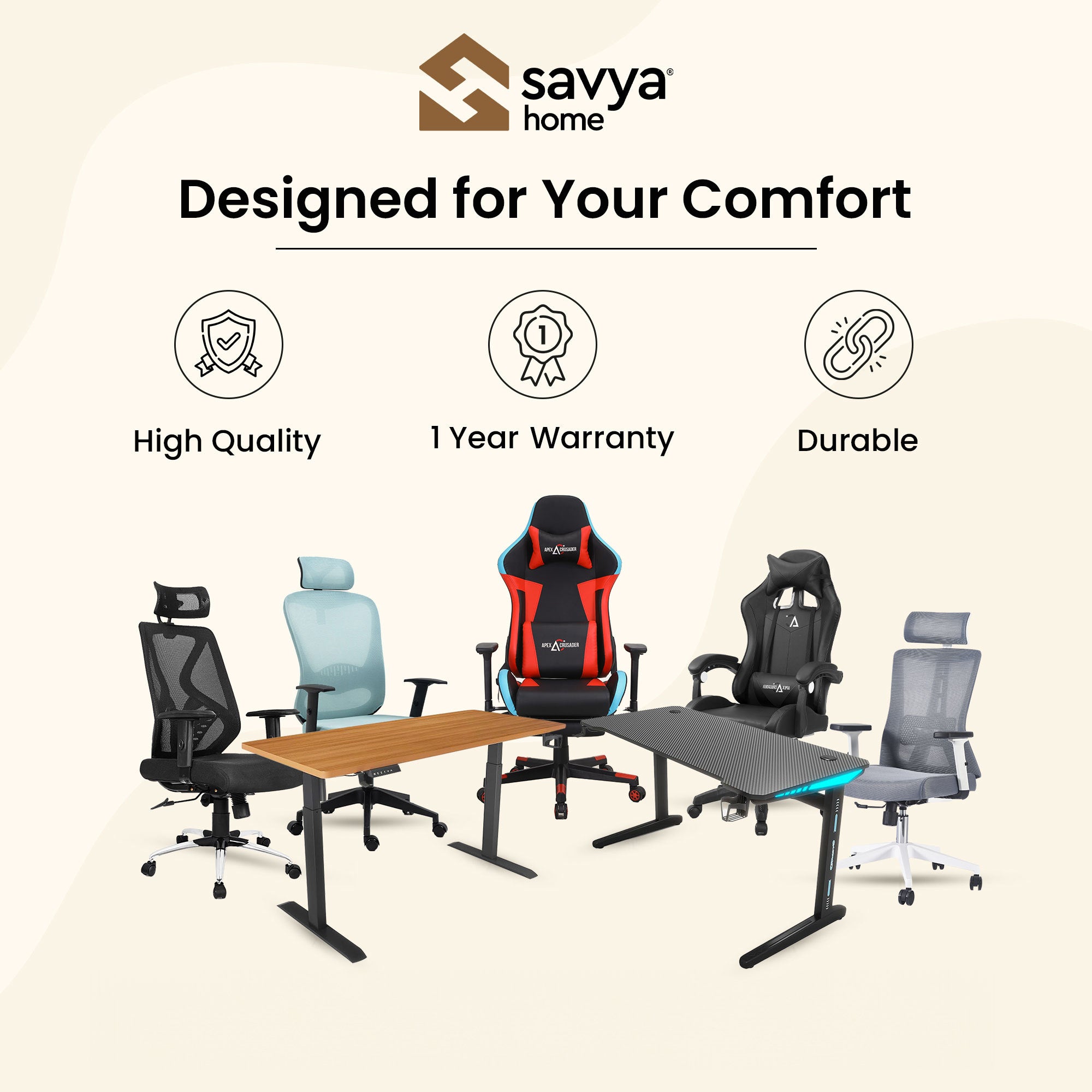 SAVYA HOME Desk Chair Screws - Office chair replacement part