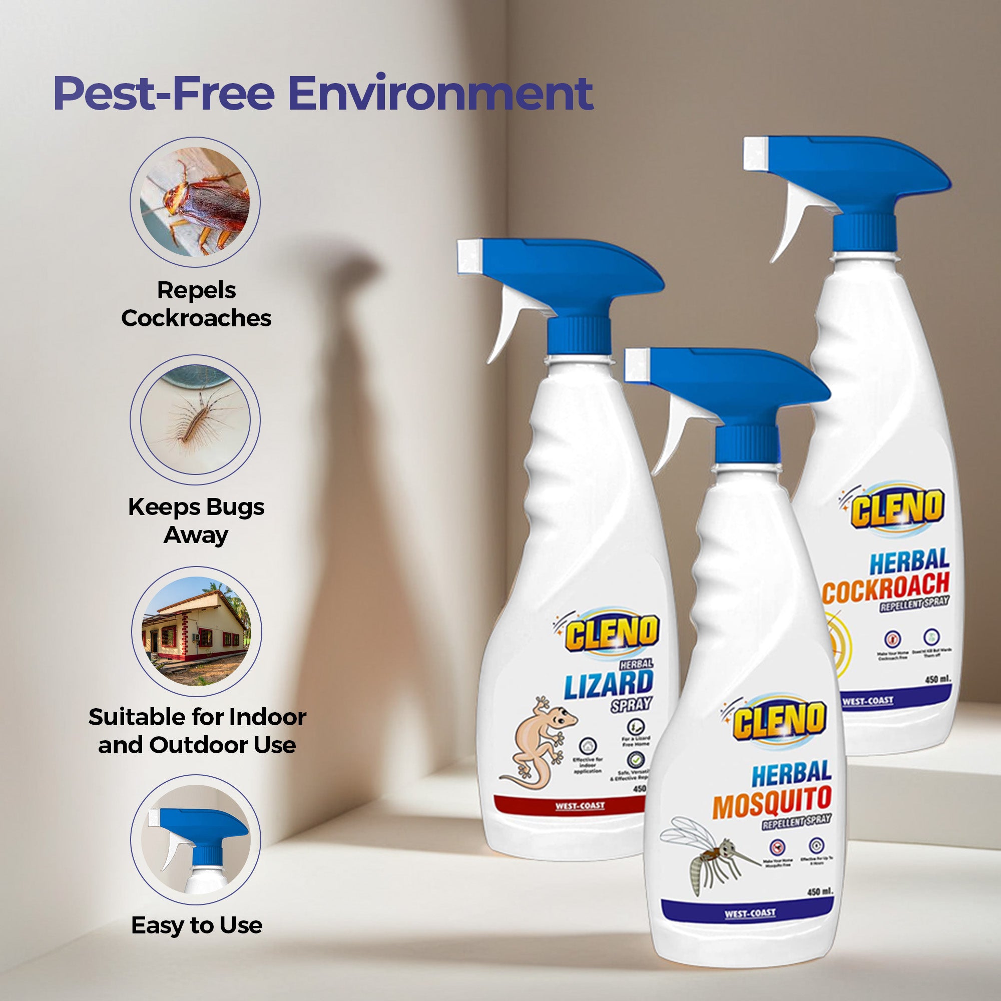 Cleno mosquito spray - Herbal fragrance for family safety