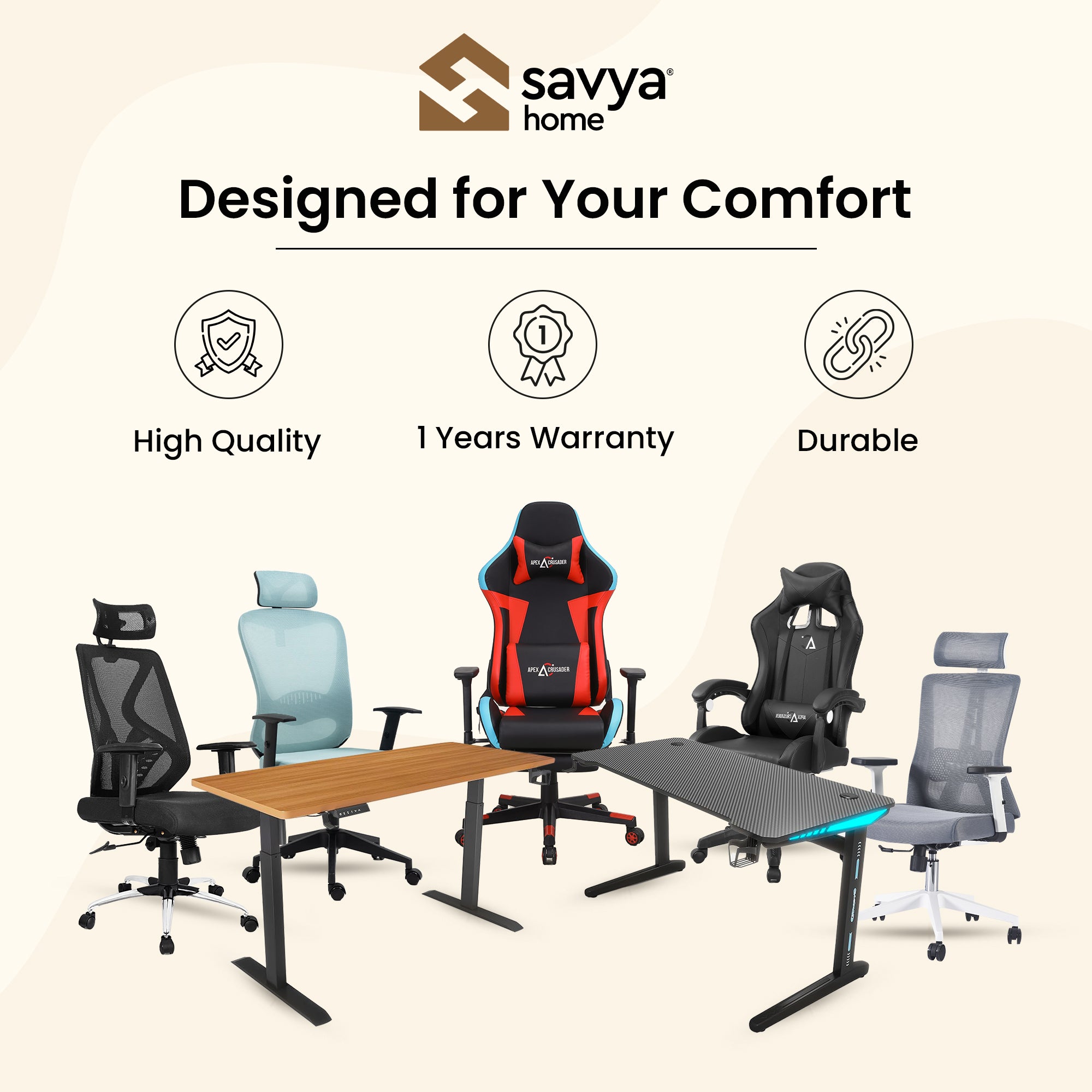 SAVYA HOME desk chair wheel - ideal for office use