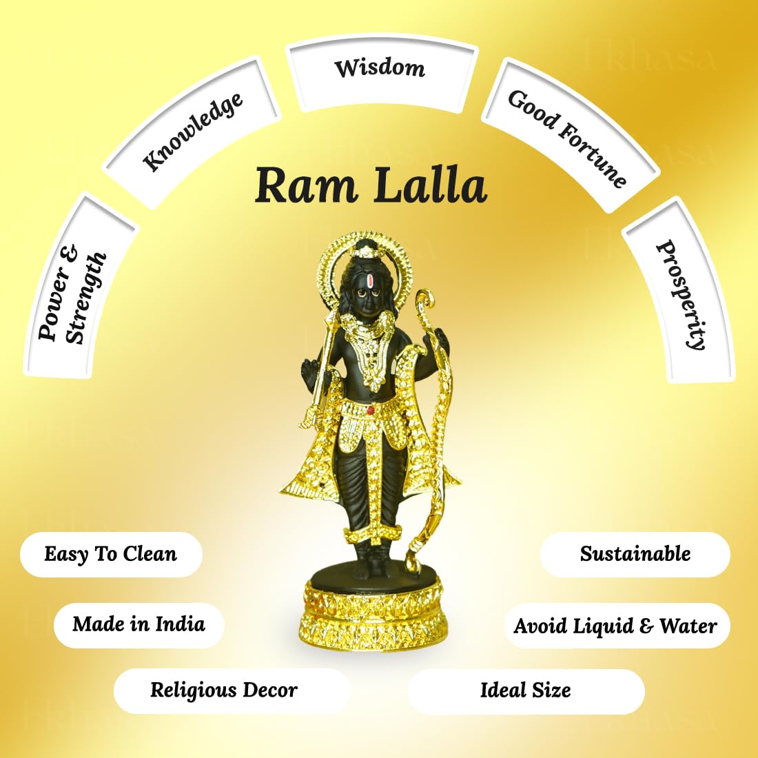 Ekhasa Ram Lalla Idol - Perfect for home temple