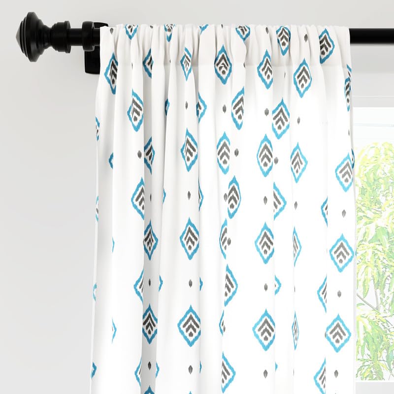 Encasa tie back curtain - Home office styling