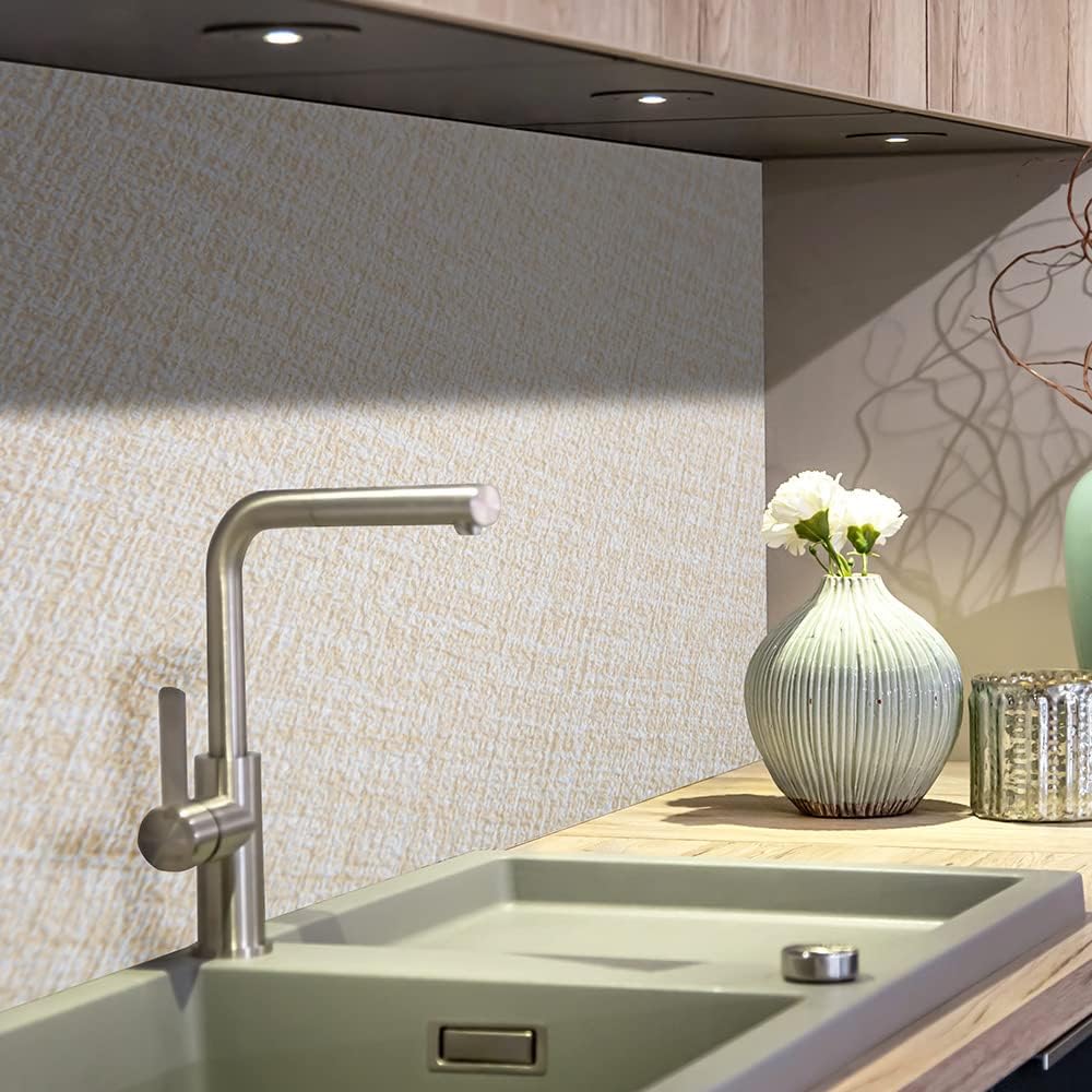 Kuber Industries Imitation Linen Wallpaper - Living room decor