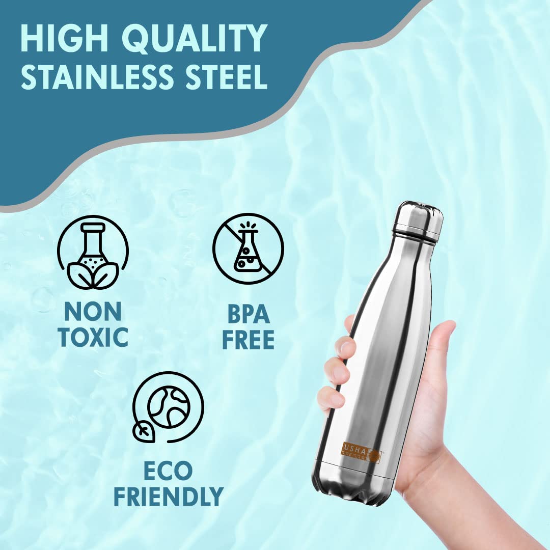 USHA SHRIRAM silver water bottle - perfect for kids