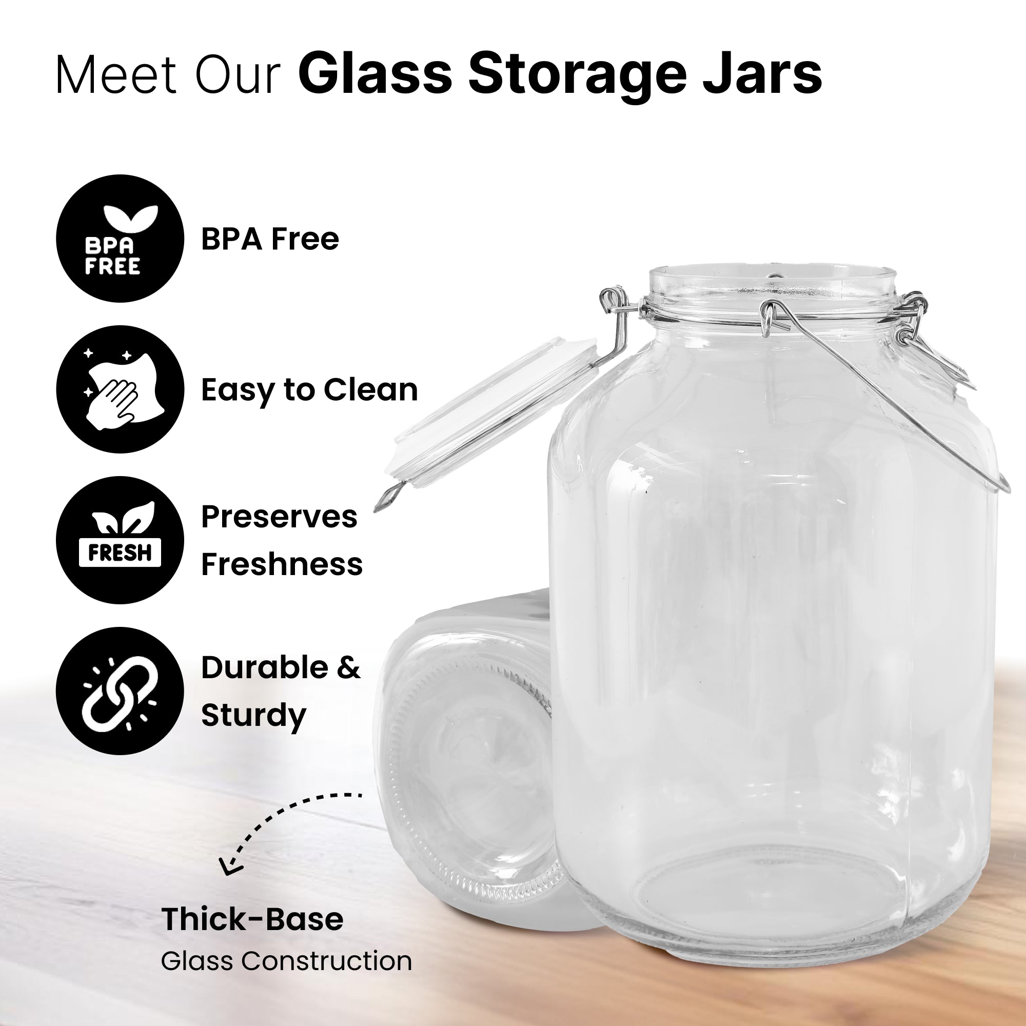 The Better Home UMAI Glass Jar - Secure Airtight Storage