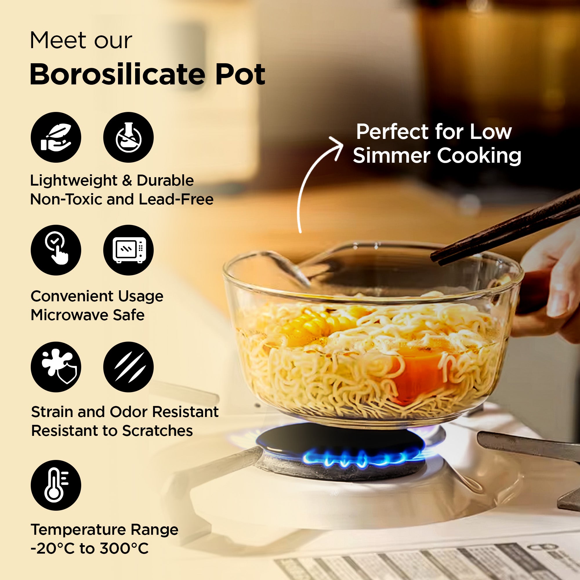 UMAI transparent glass saucepan - food storage