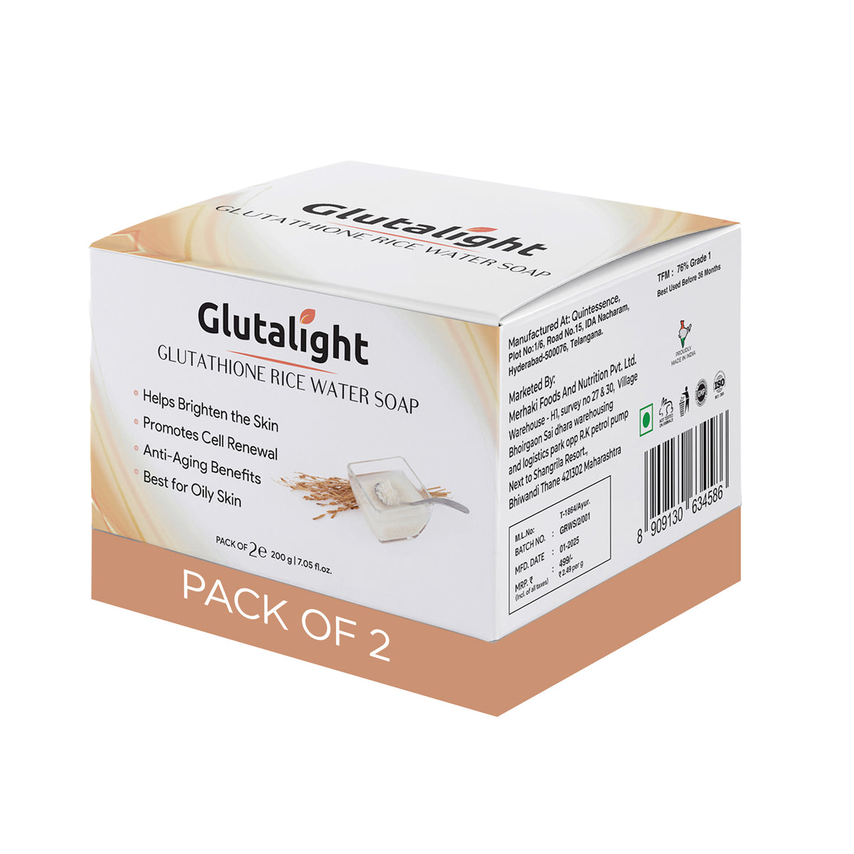 Glutalight Glutathione Soap - rejuvenating for men and women